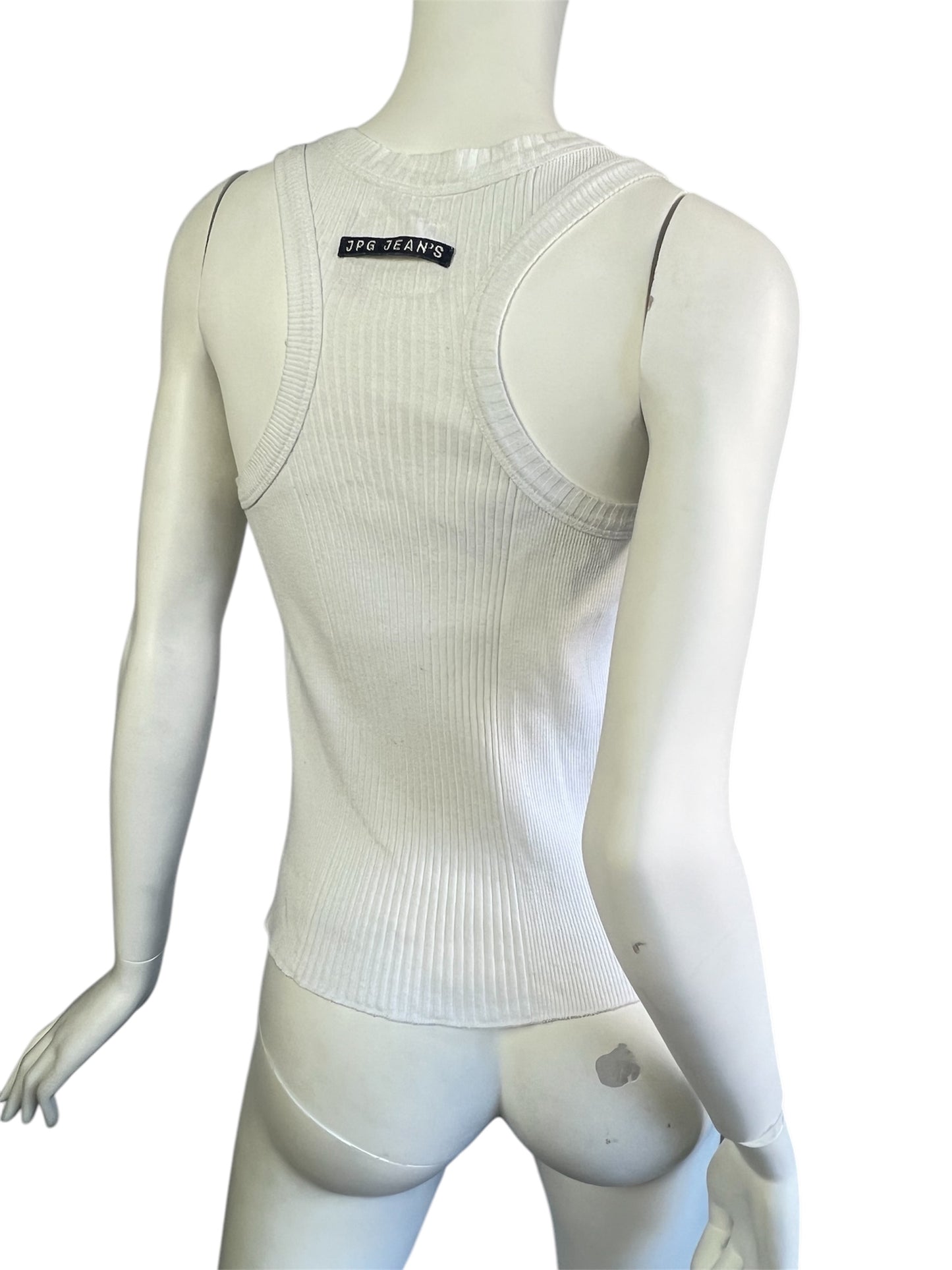 JEAN PAUL GAULTIER 2007 GENDER FRINGE TANK TOP