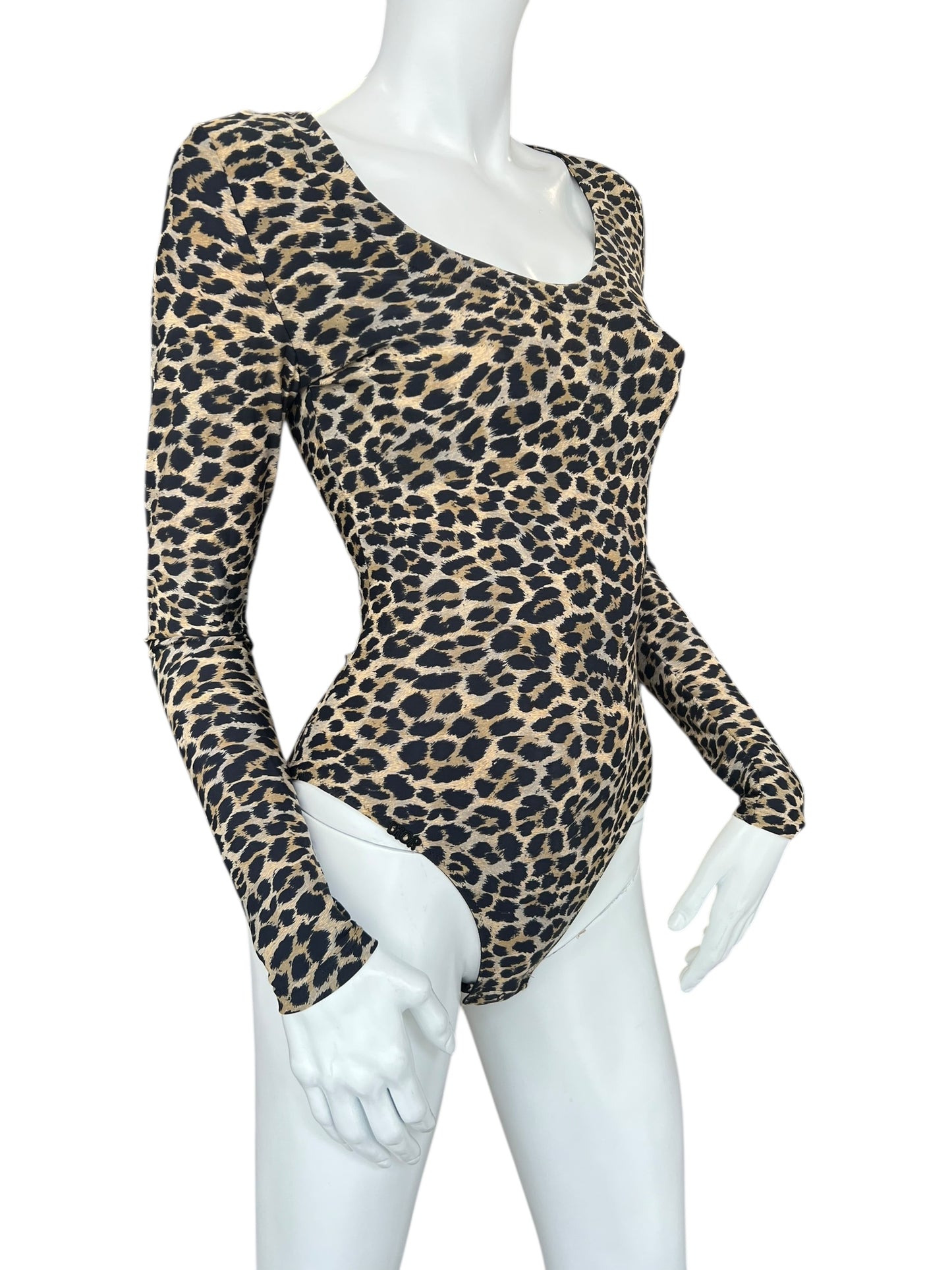 CHRISTIAN DIOR LEOPARD PRINT BODYSUIT