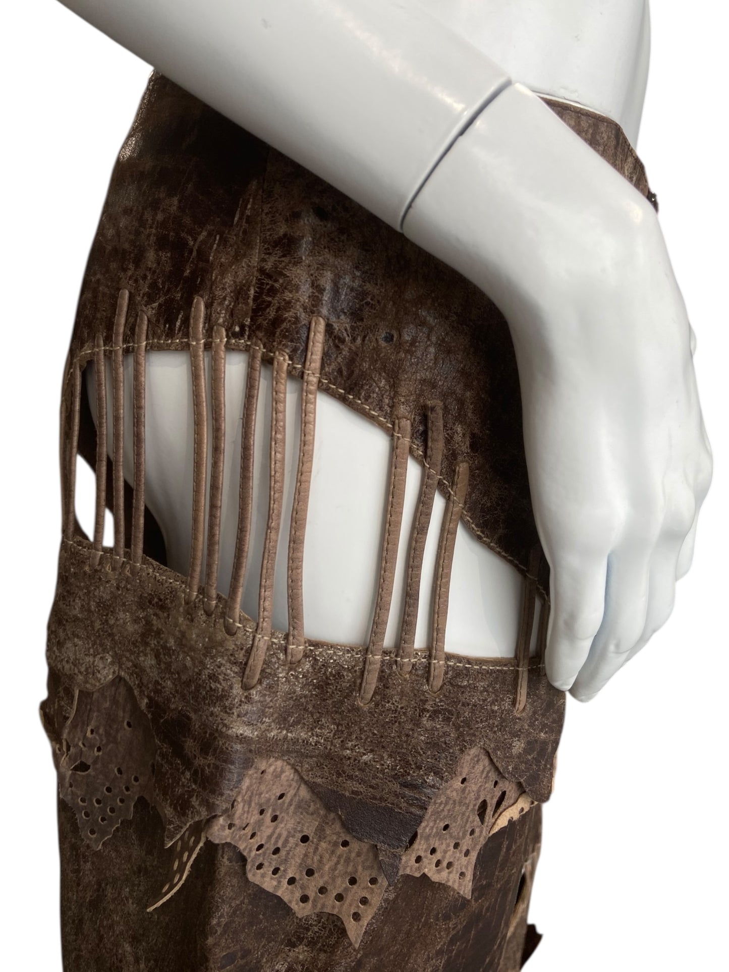 MOROZOV CUT OUT LEATHER PANTS