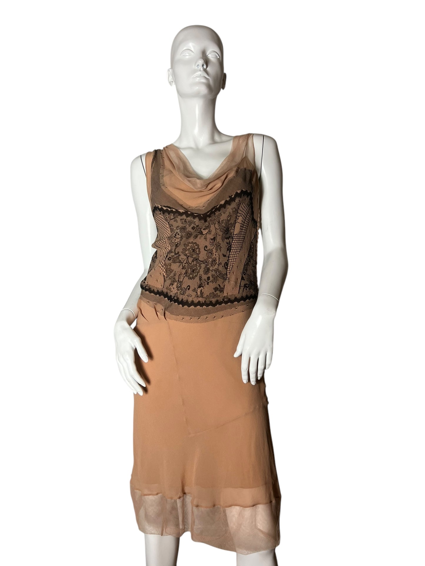 CHRISTIAN DIOR S/S 2006 SILK PRINT DRESS