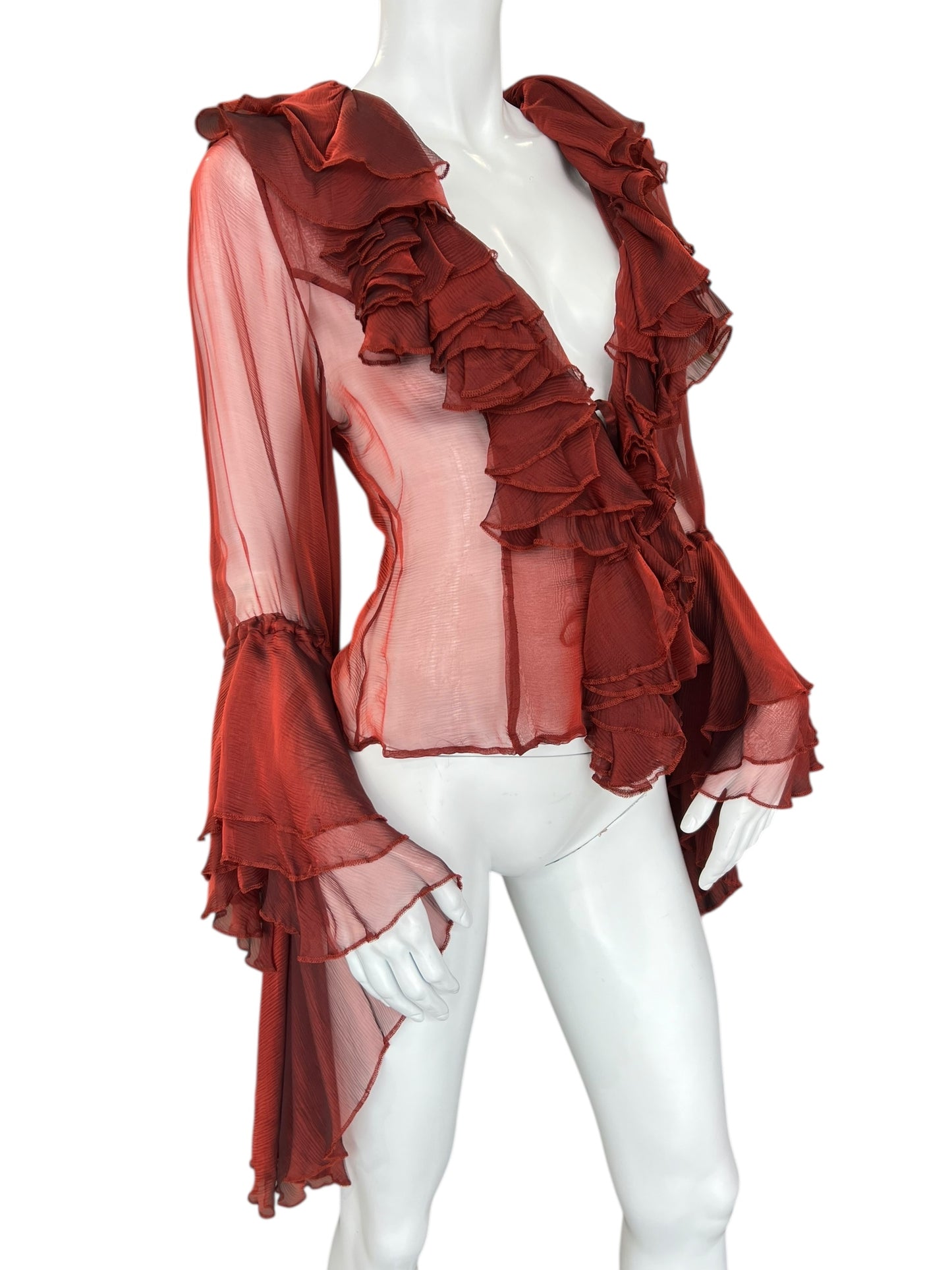 FAYCAL AMOR S/S 1994 SILK BLOUSE