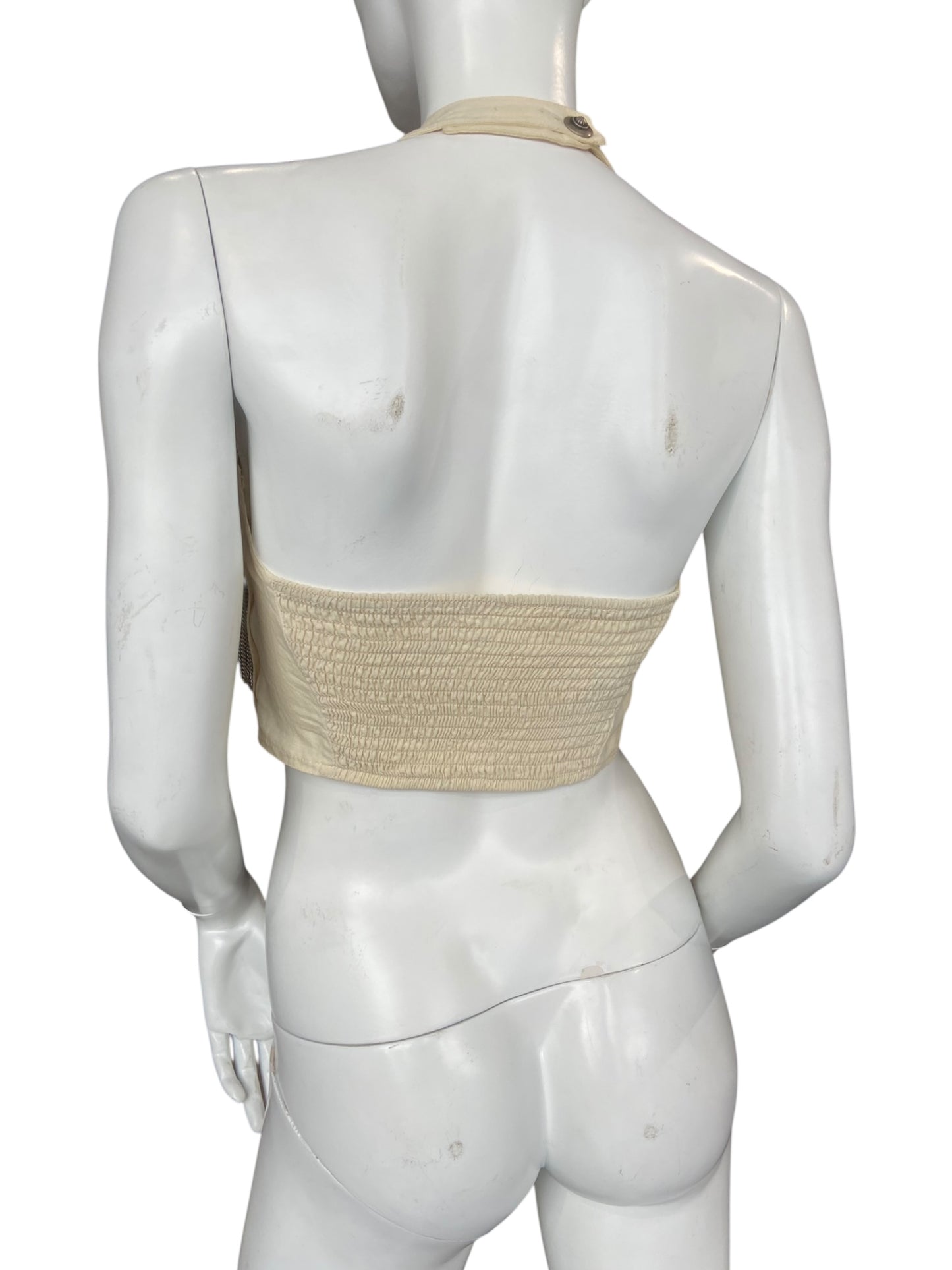 SPORTMAX LINEN CROP TOP