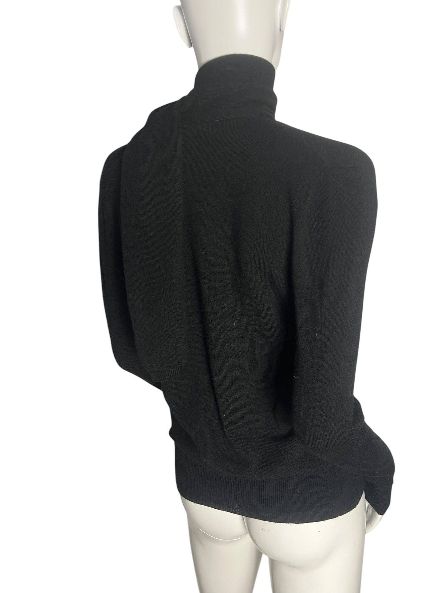 ALEXANDER MCQUEEN CASHMERE SCARF NECK PULLOVER