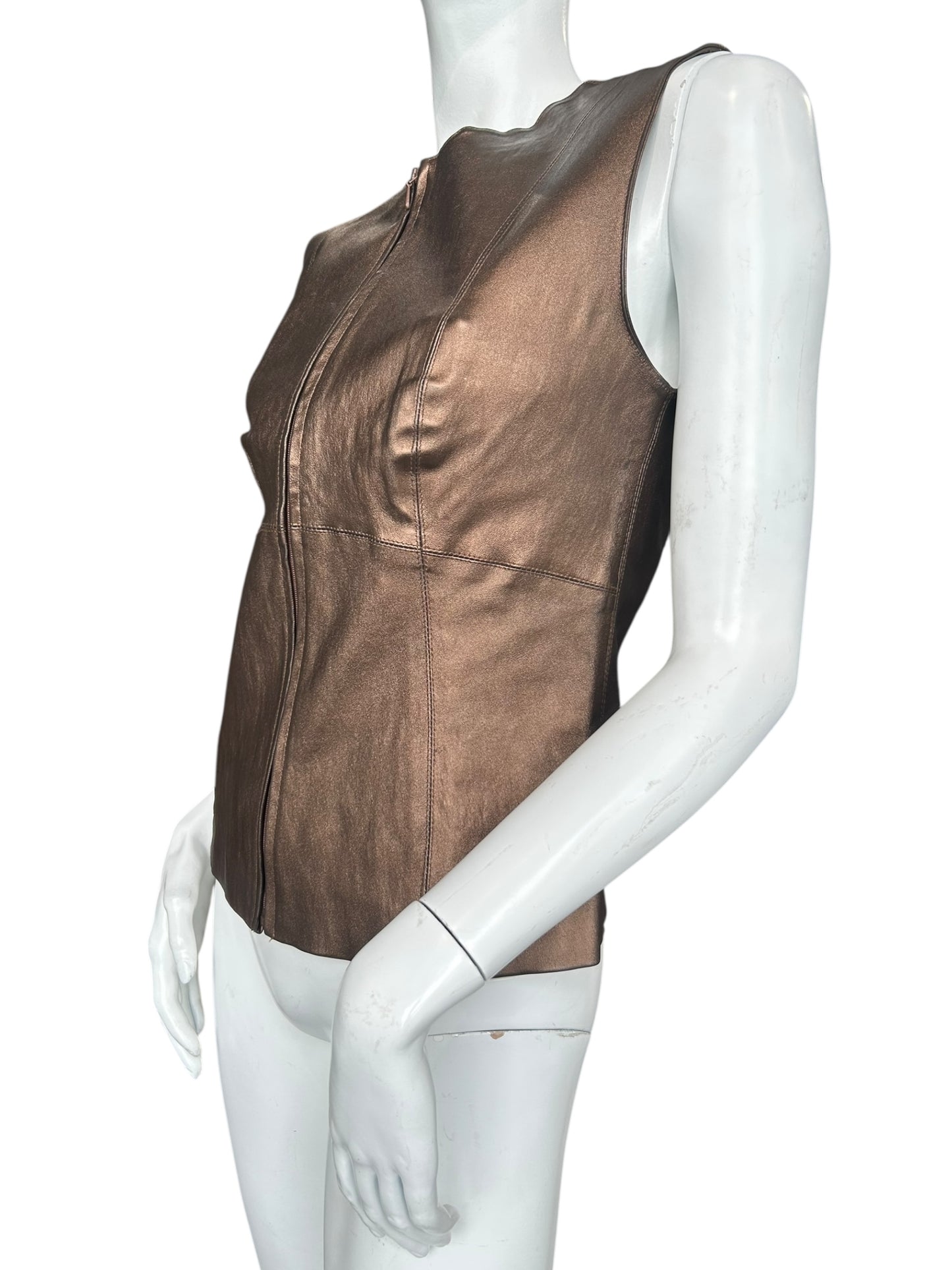 PLEIN SUD LEATHER VEST