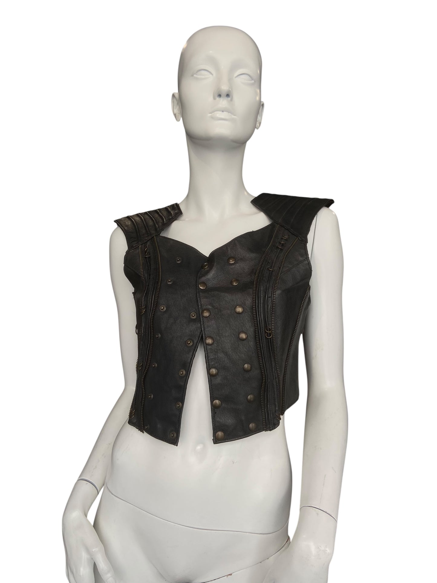 MAD MAF LEATHER TOP