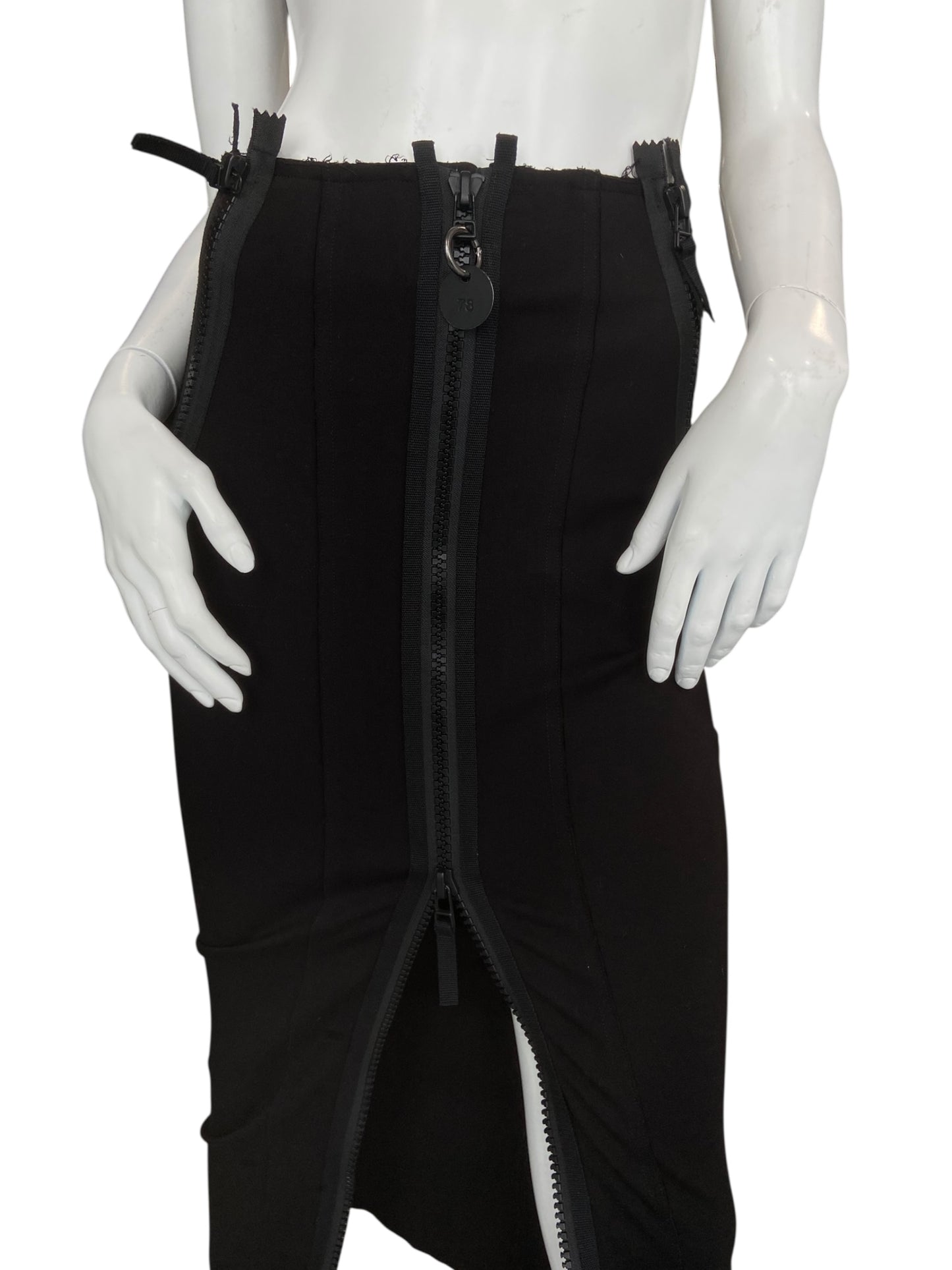 DIESEL ZIPPED UP PENCIL SKIRT