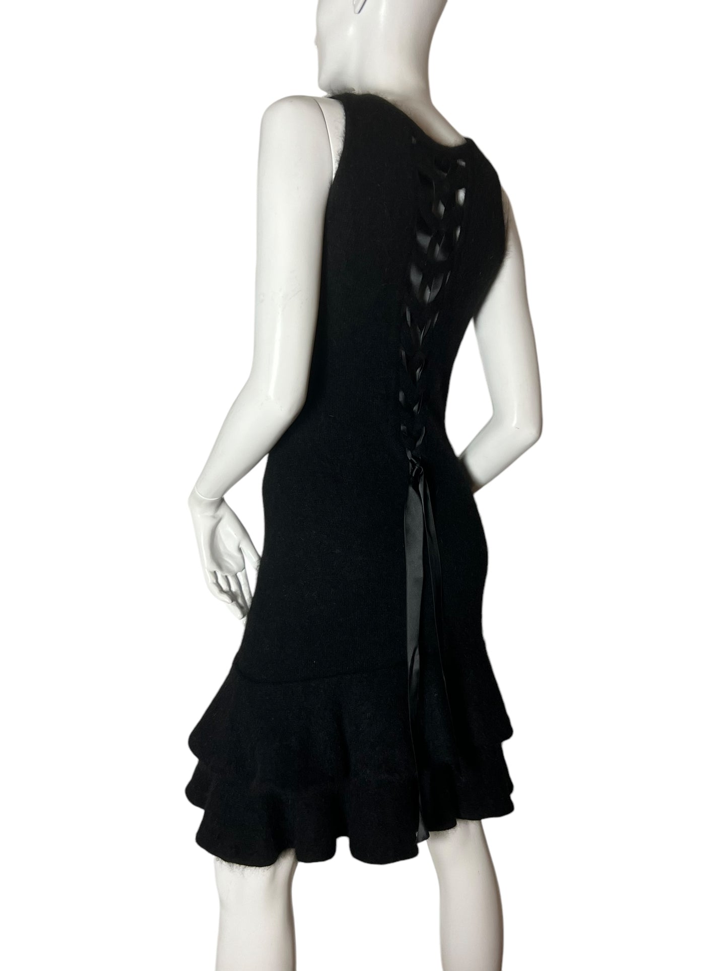 LUISA SPAGNOLI ANGORA LACED UP DRESS
