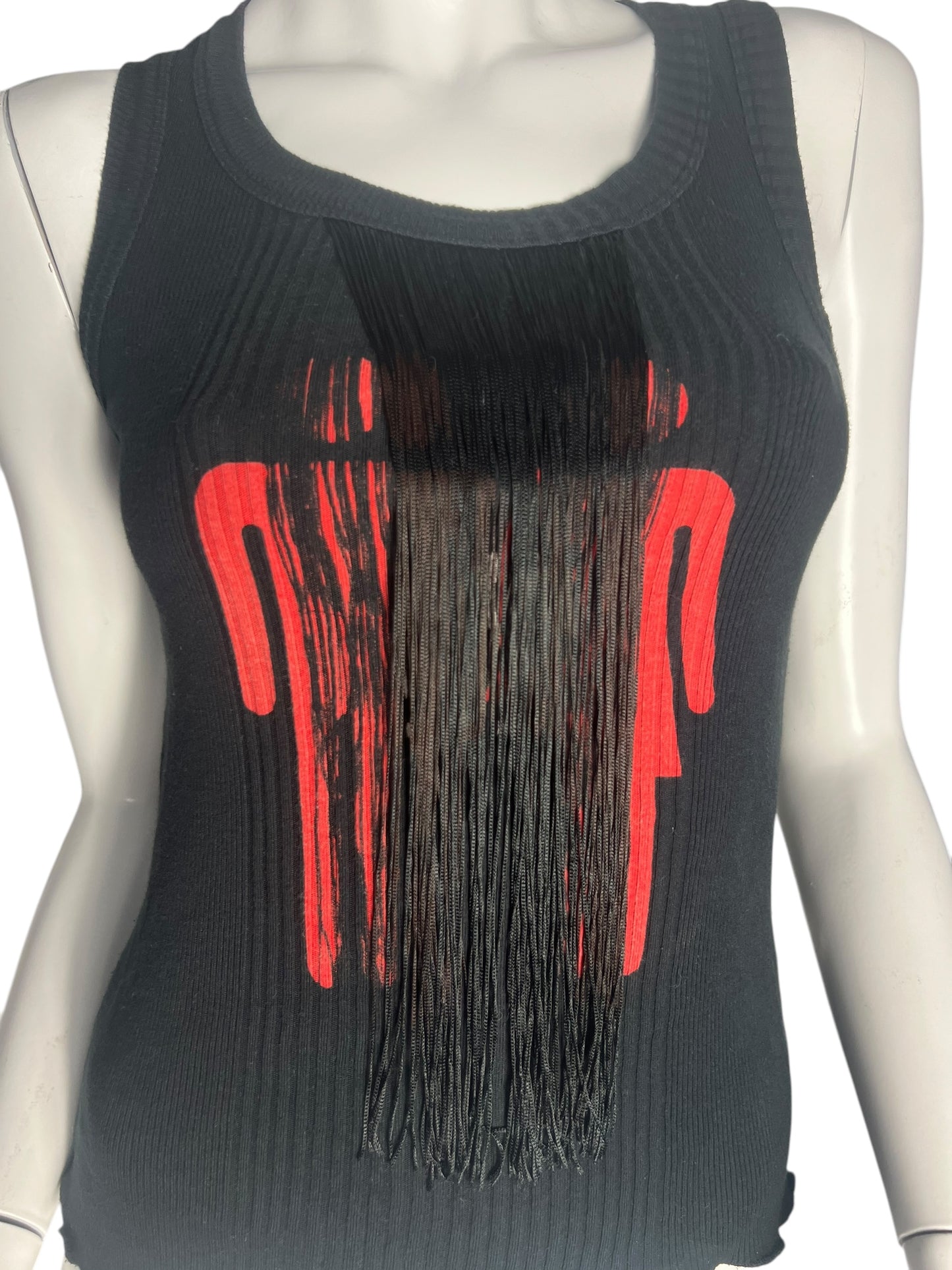 JEAN PAUL GAULTIER 2007 GENDER FRINGE TANK TOP