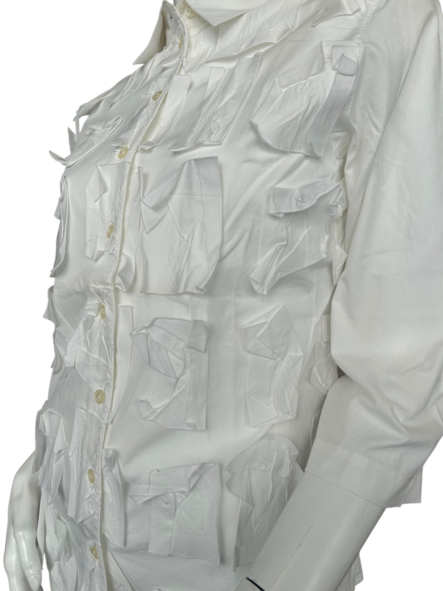 ANNE FONTAINE PATCHED UP COTTON SHIRT