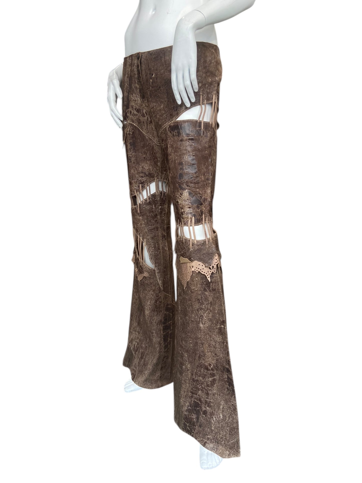 MOROZOV CUT OUT LEATHER PANTS