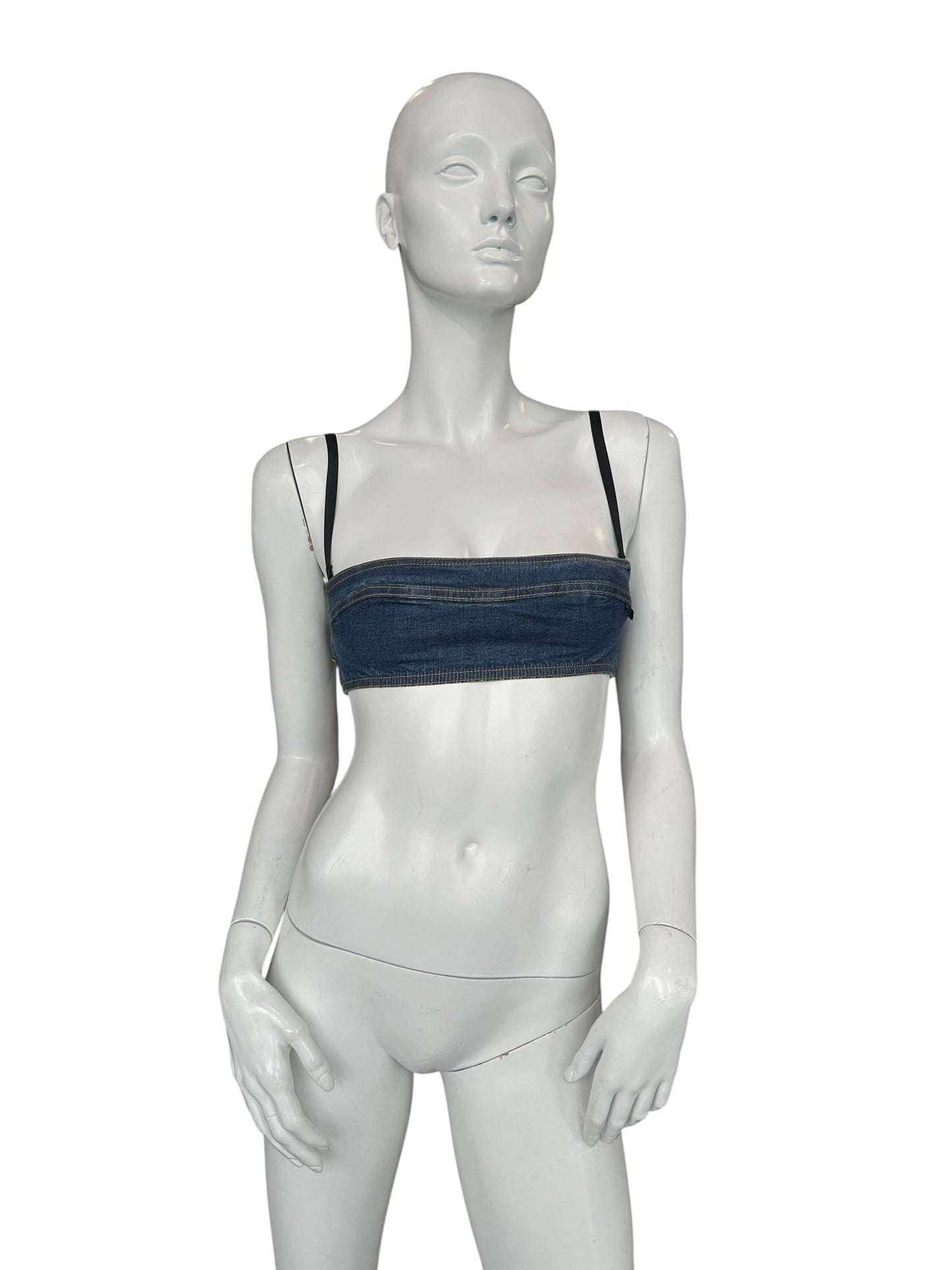 PLEIN SUD DENIM BRASSIÈRE TOP