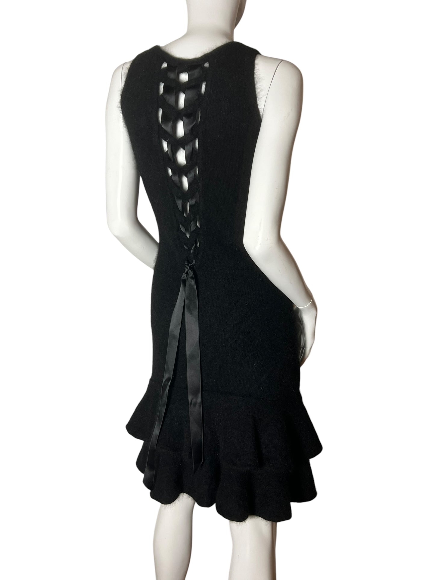 LUISA SPAGNOLI ANGORA LACED UP DRESS