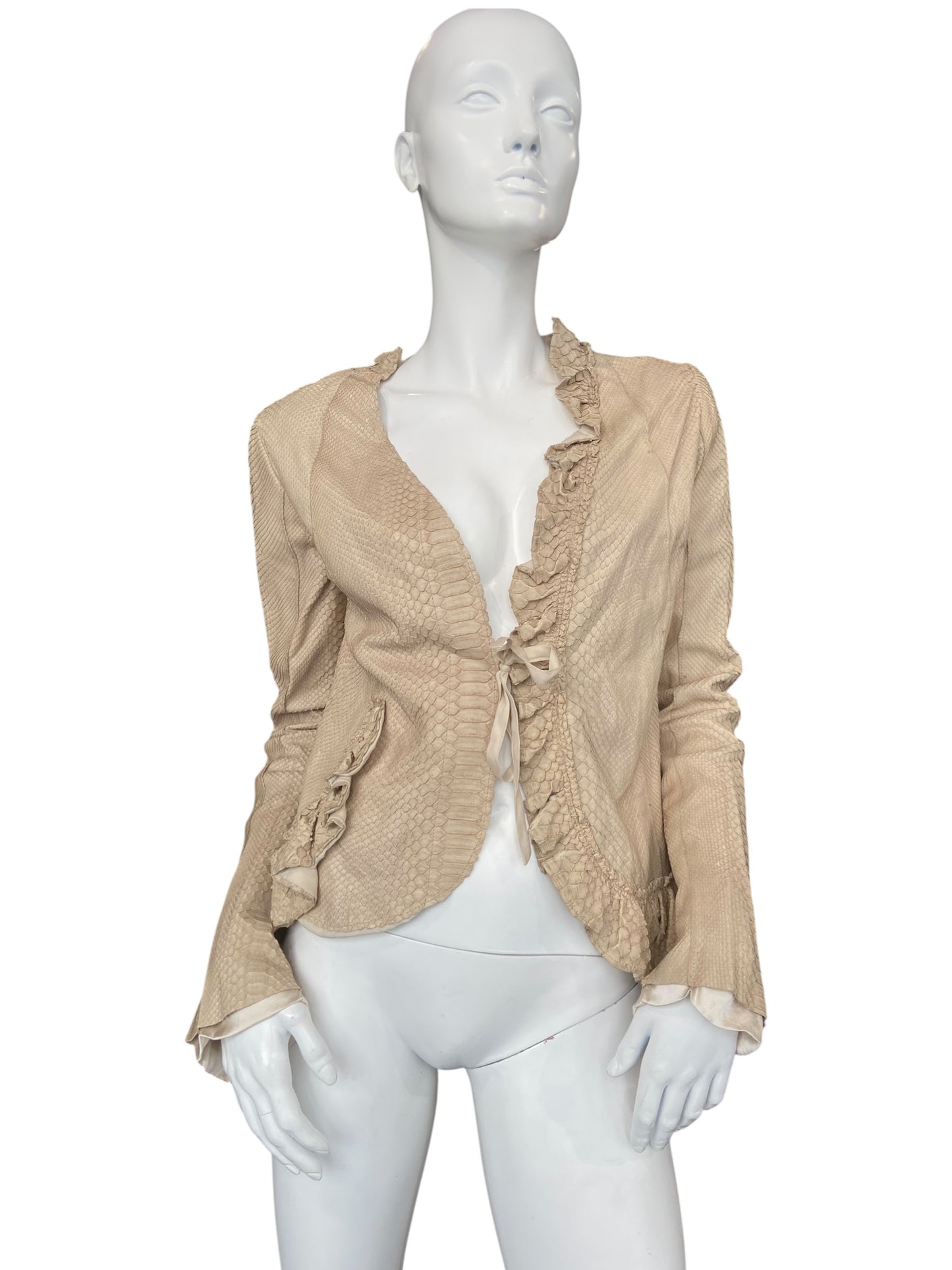 SUSAN STRASSER PYTHON LEATHER JACKET