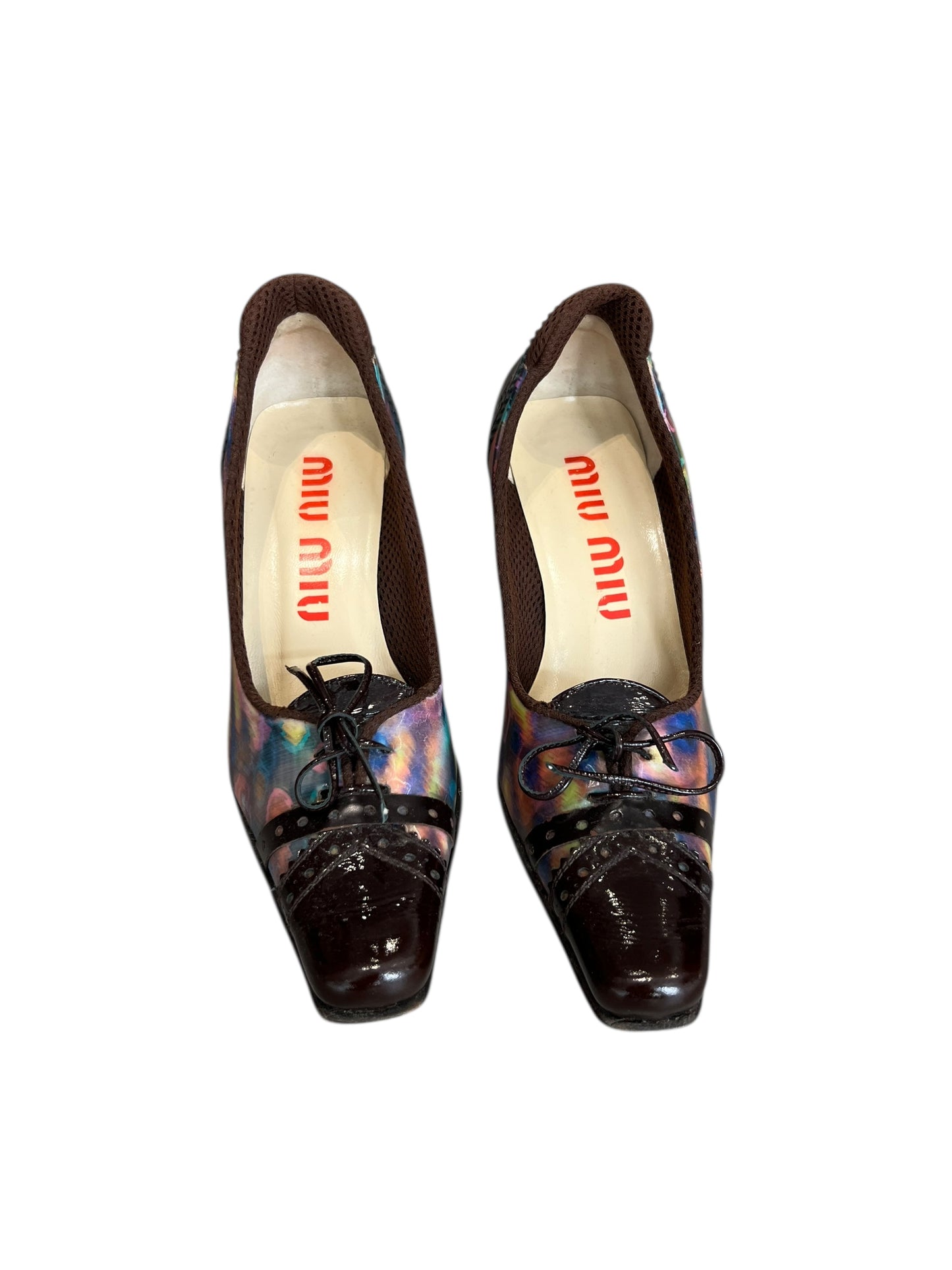 MIU MIU F/W 1999 HOLOGRAPHIC HEELS