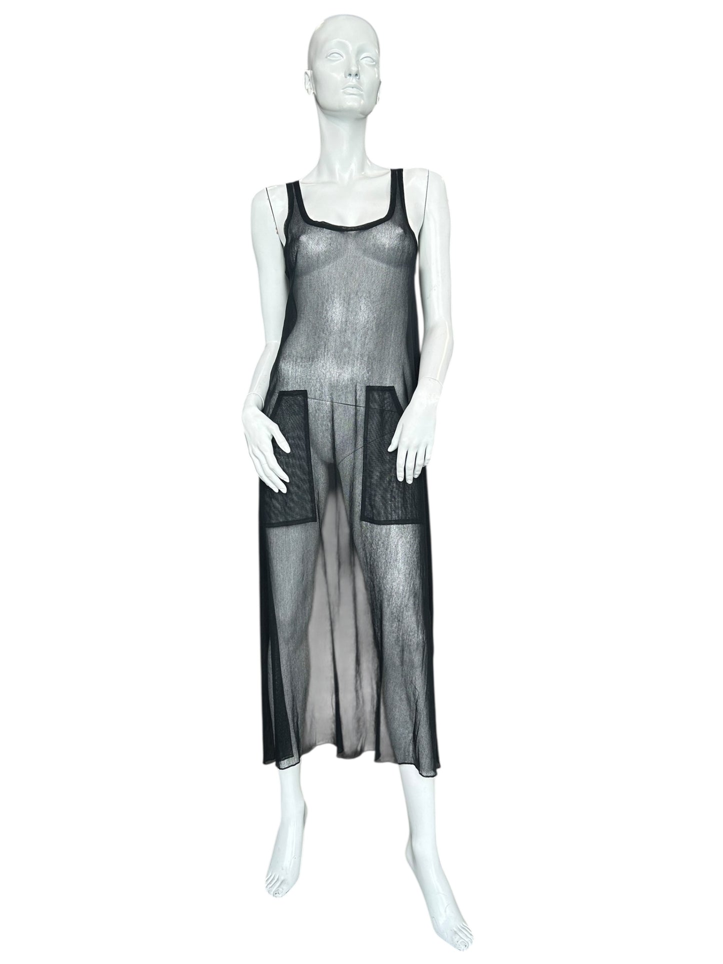 JEAN PAUL GAULTIER BLACK MESH DRESS
