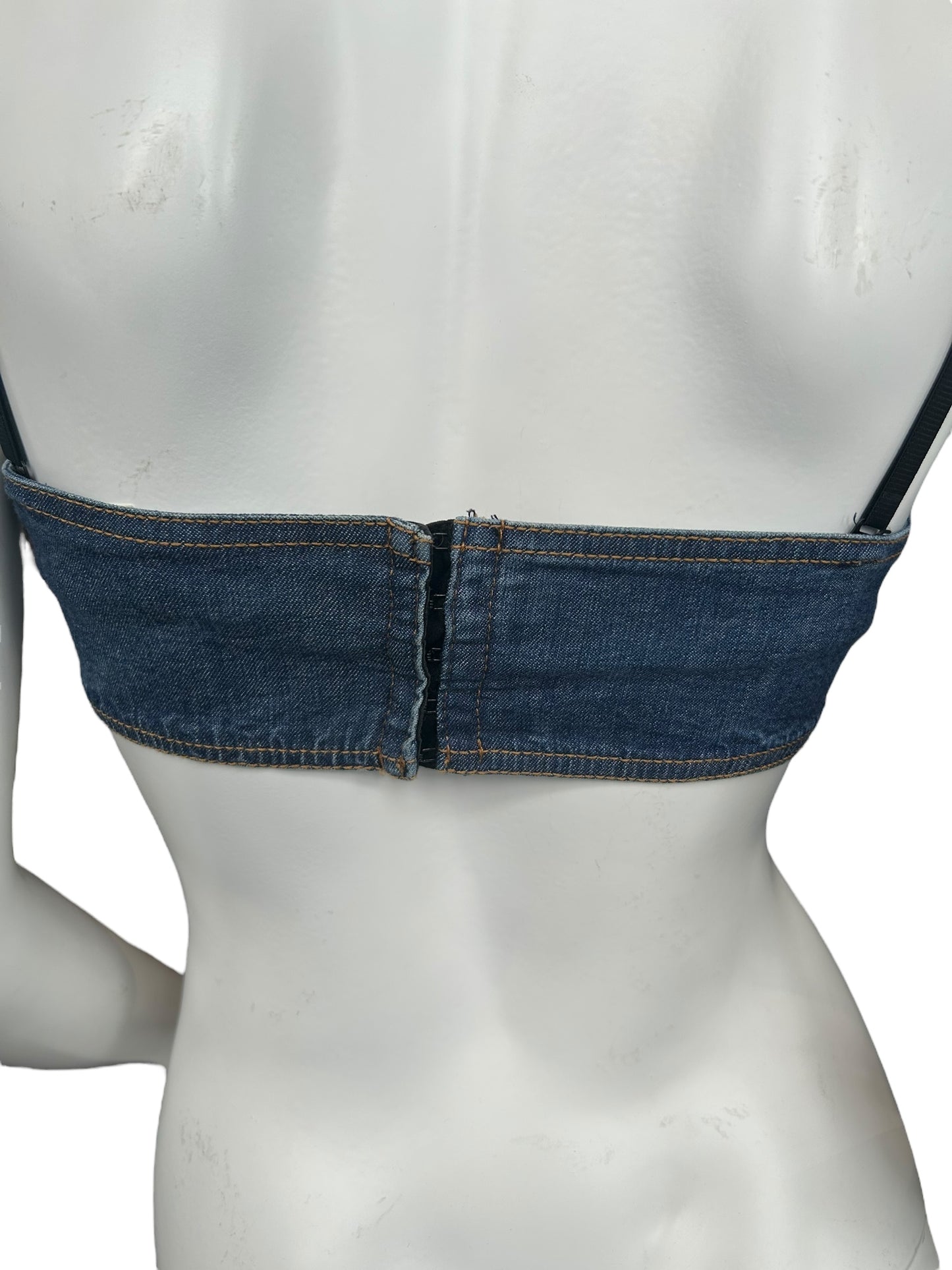 PLEIN SUD DENIM BRASSIÈRE TOP