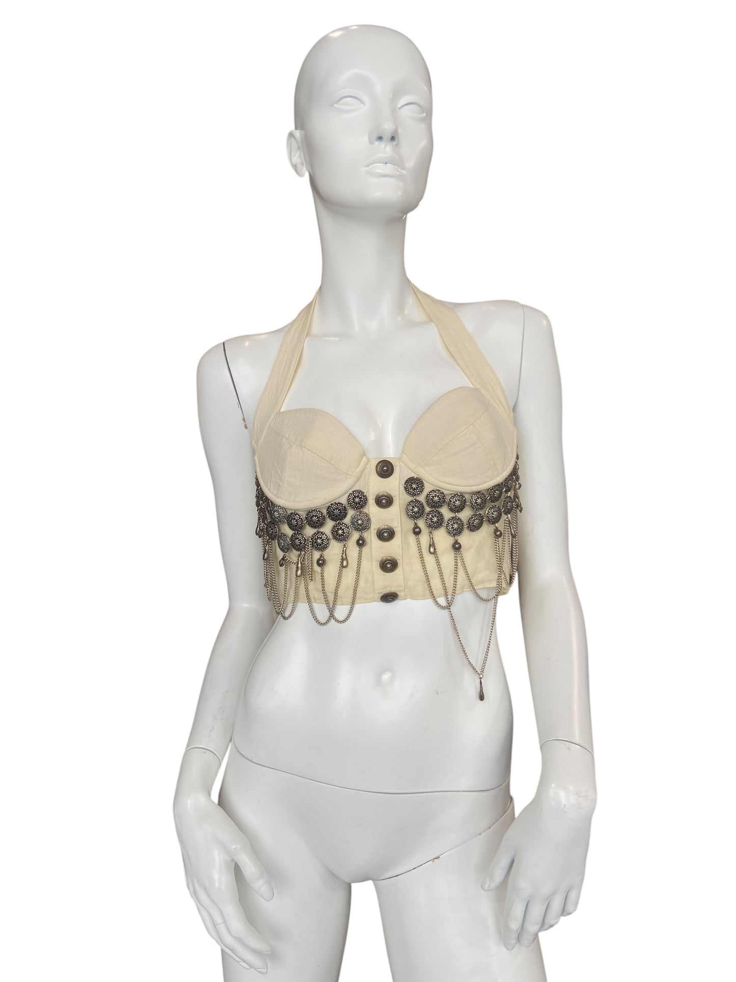 SPORTMAX LINEN CROP TOP