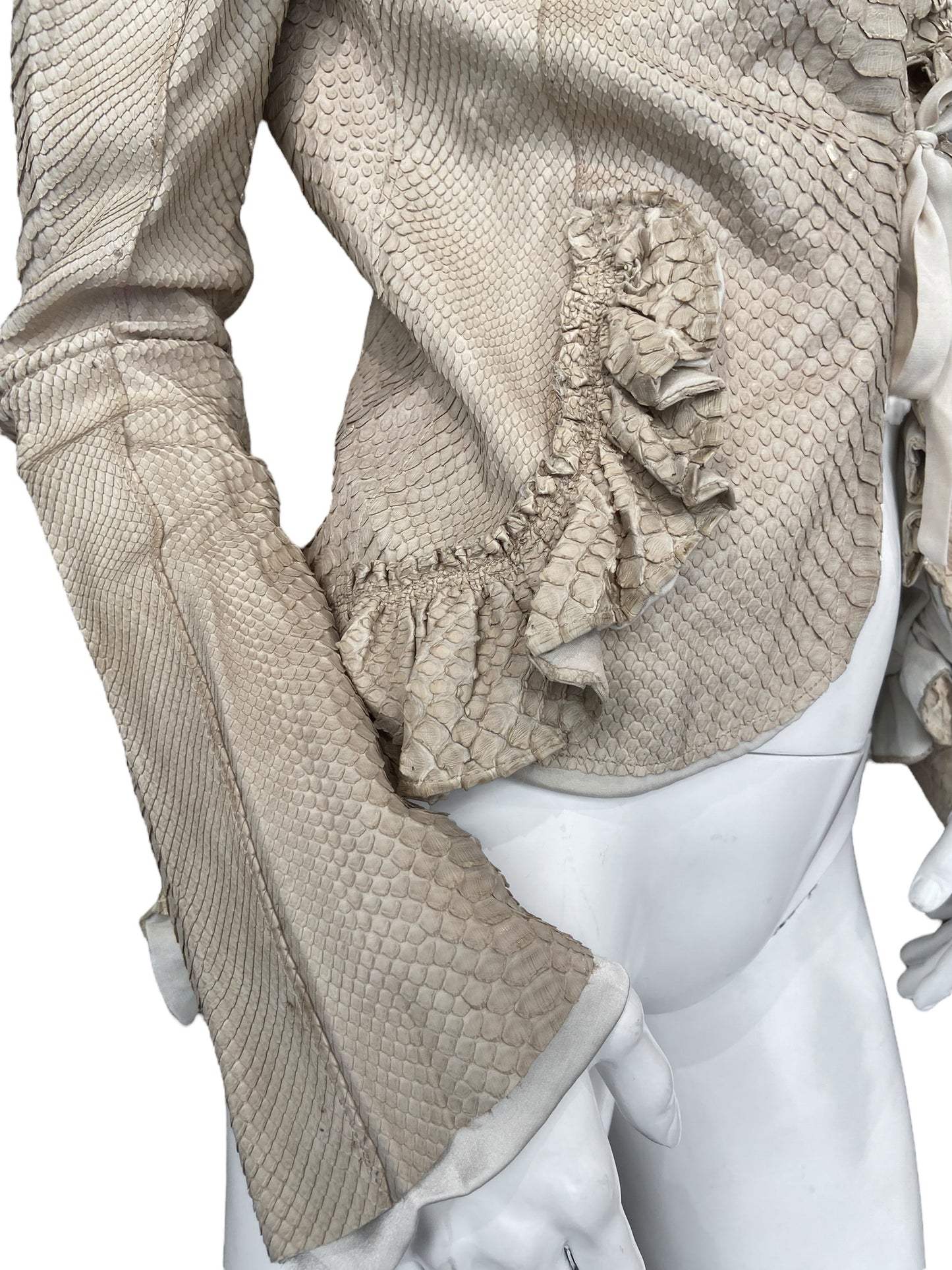 SUSAN STRASSER PYTHON LEATHER JACKET