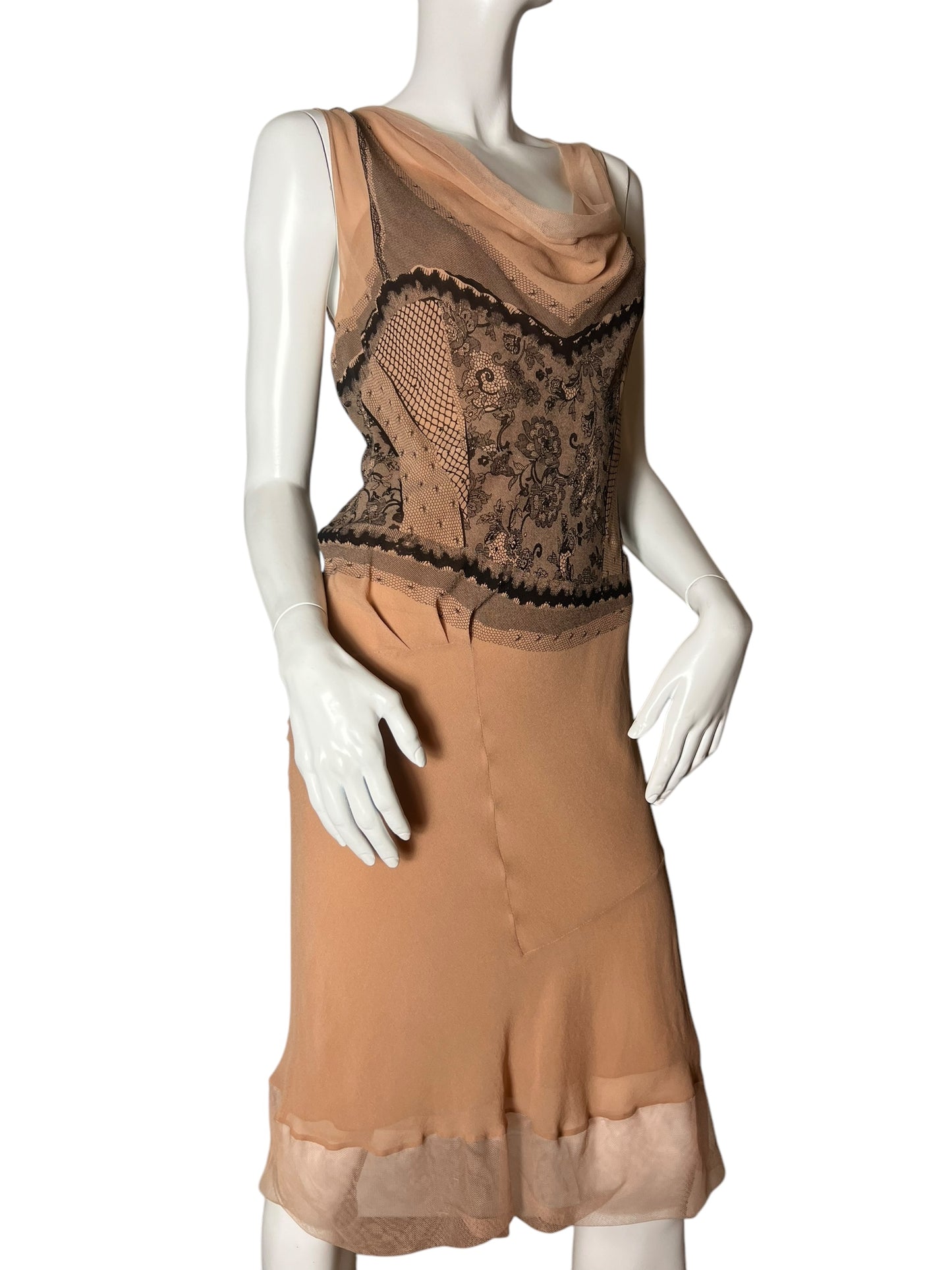 CHRISTIAN DIOR S/S 2006 SILK PRINT DRESS