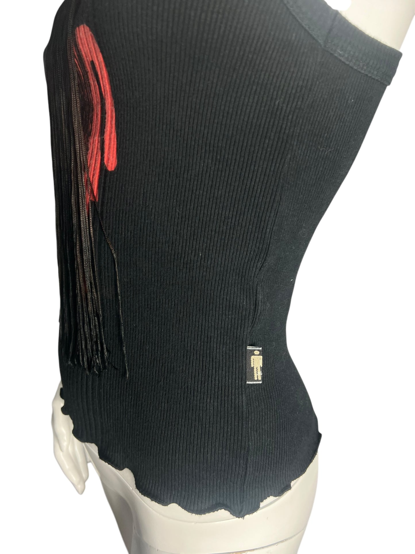 JEAN PAUL GAULTIER 2007 GENDER FRINGE TANK TOP