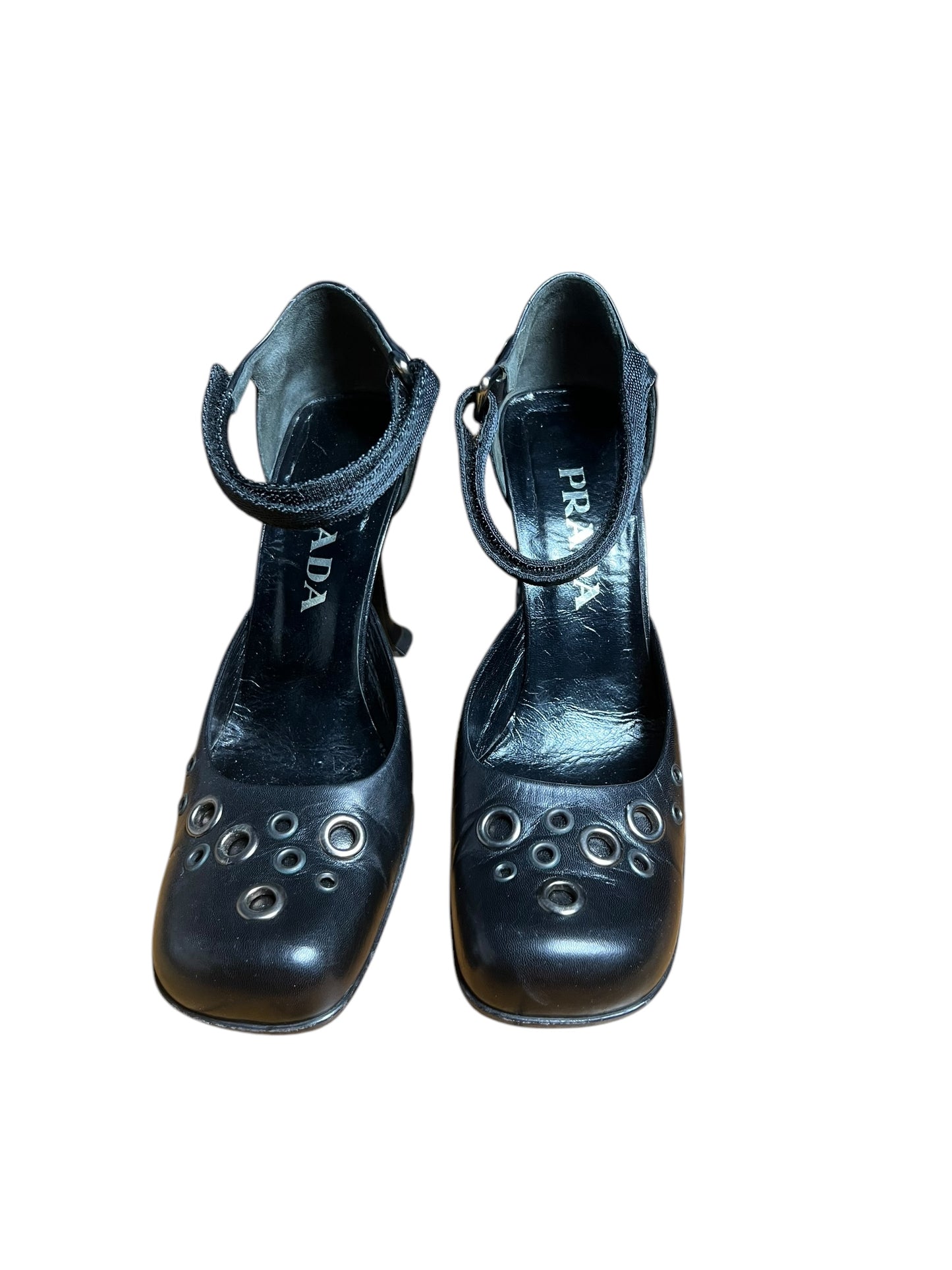 PRADA F/W 1999 EYELET LEATHER MARY JANE