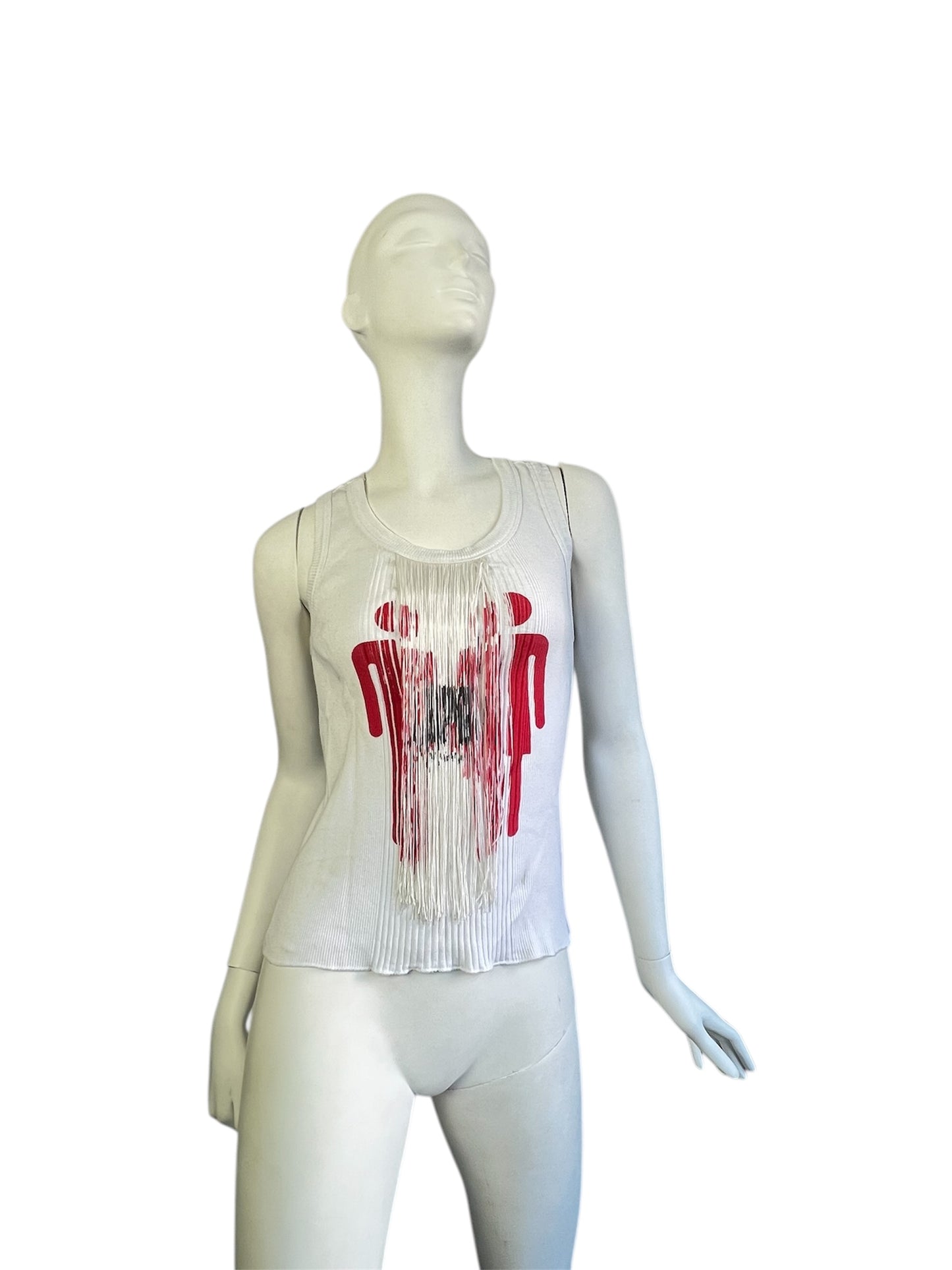 JEAN PAUL GAULTIER 2007 GENDER FRINGE TANK TOP