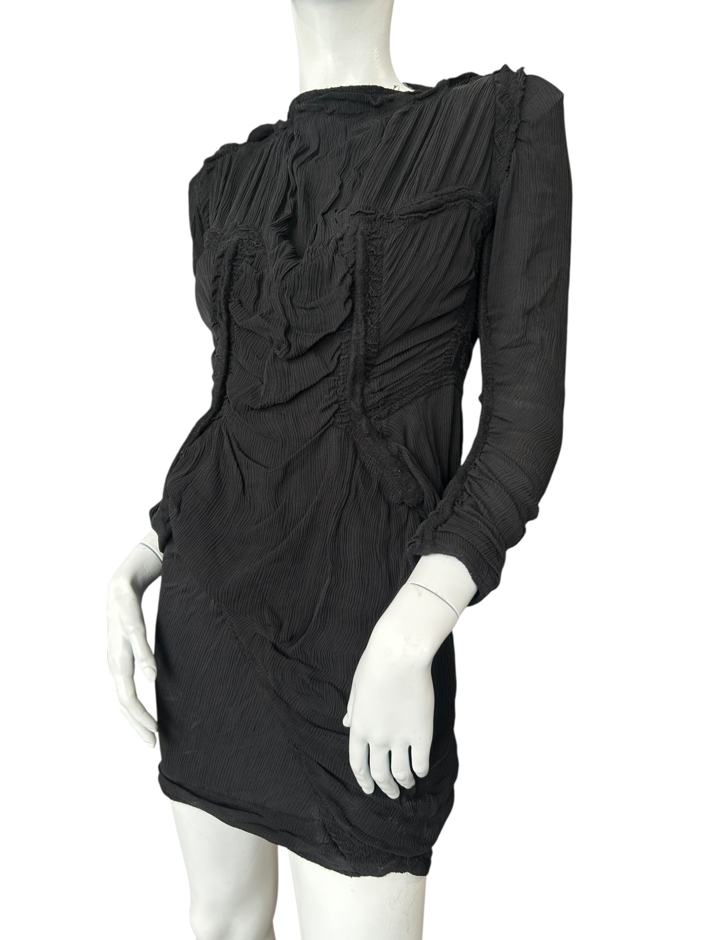 VIVIENNE WESTWOOD BLACK RUCHED DRESS
