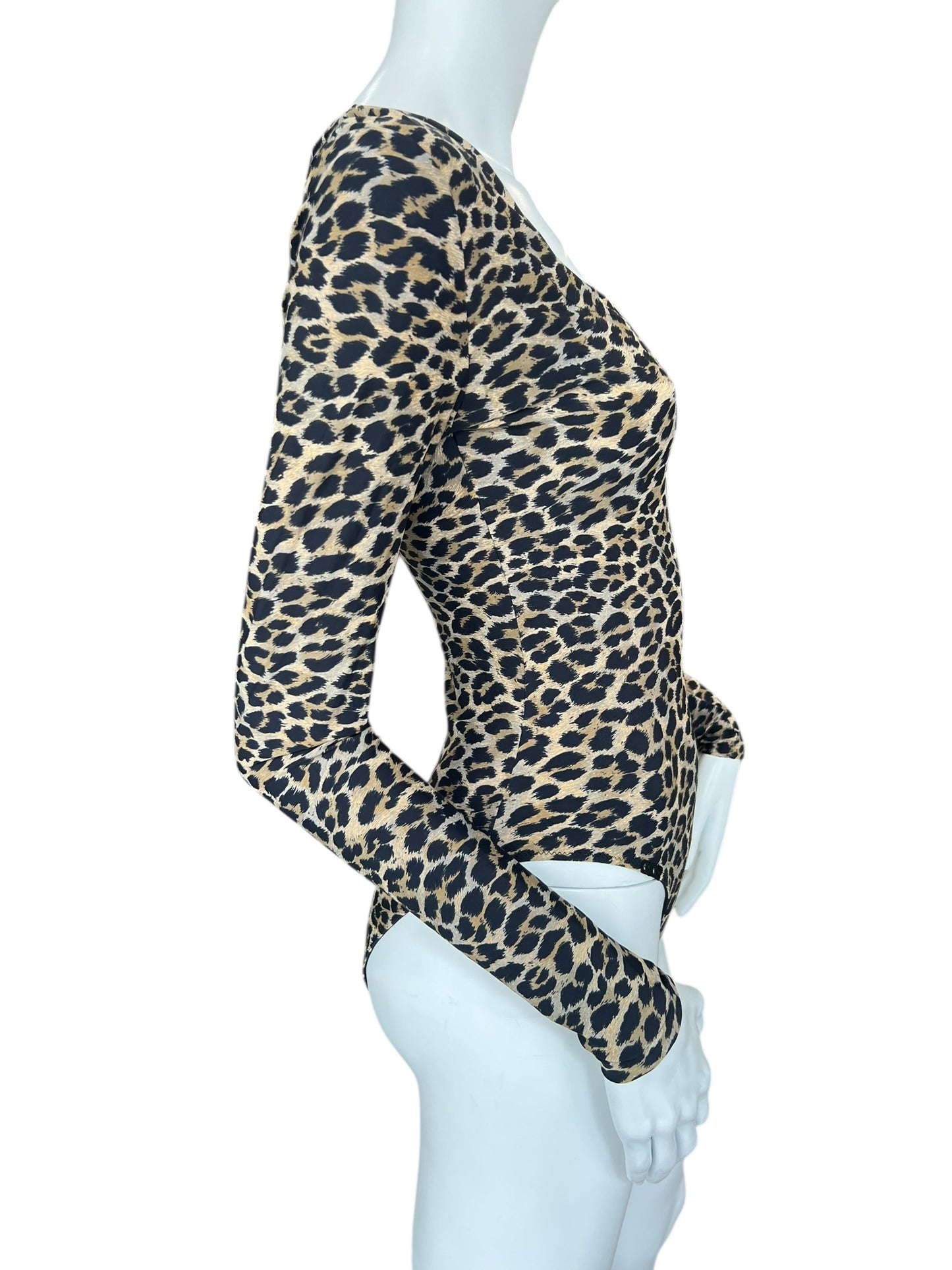 CHRISTIAN DIOR LEOPARD PRINT BODYSUIT