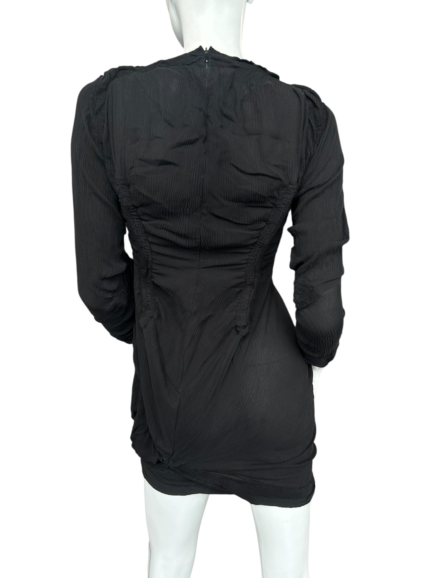 VIVIENNE WESTWOOD BLACK RUCHED DRESS