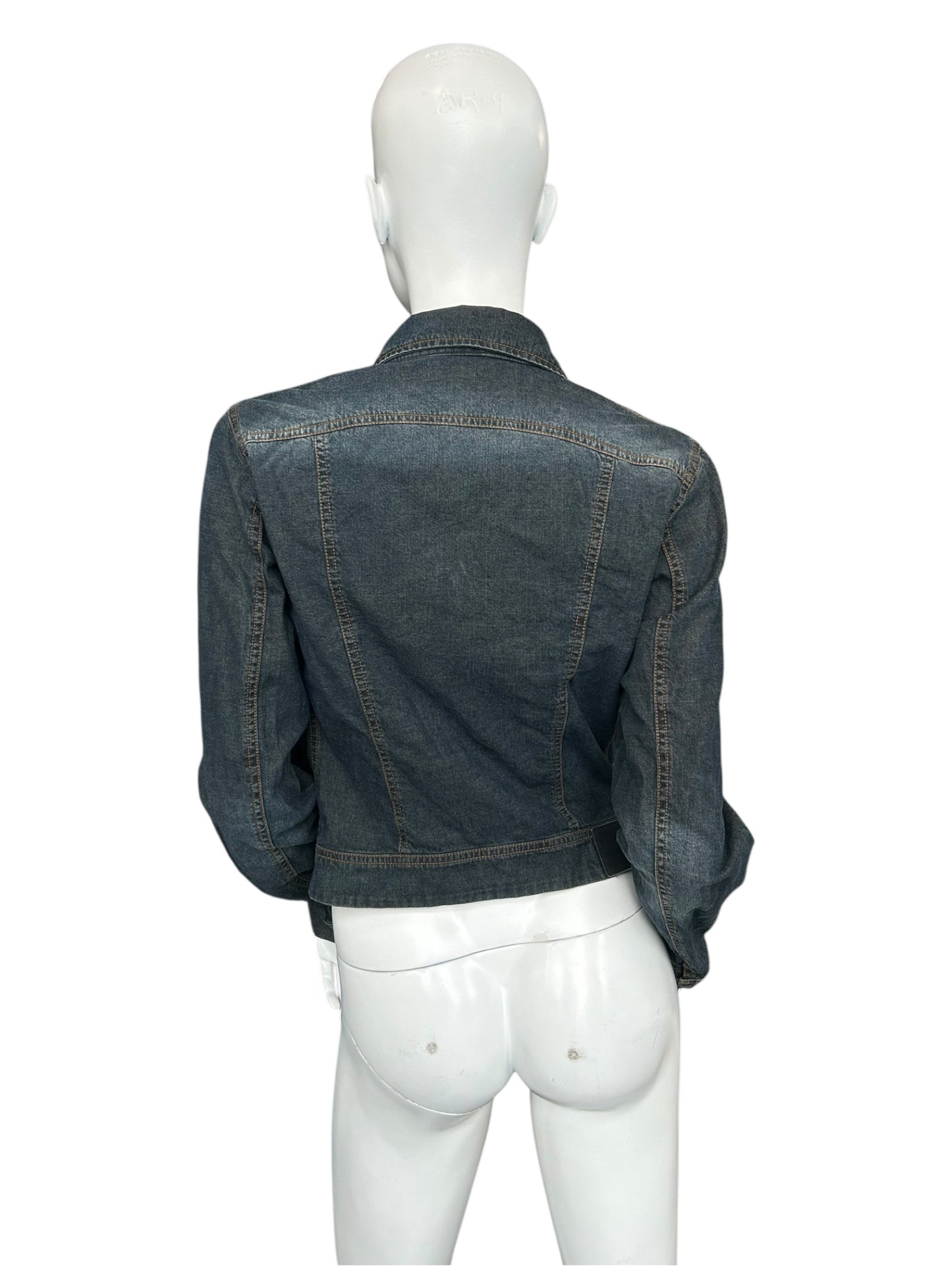 PLEIN SUD DENIM RUCHED JACKET