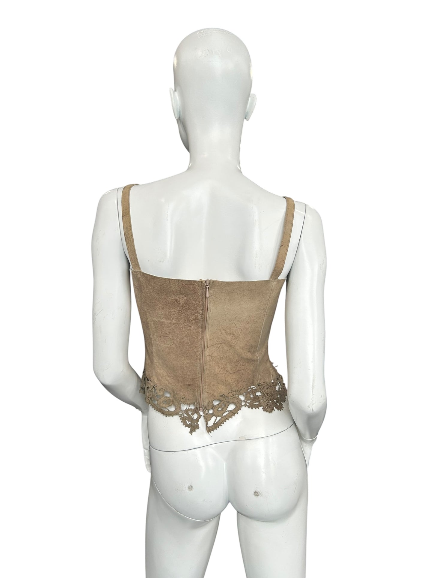 MARIELLA BURANI LEATHER CORSET TOP