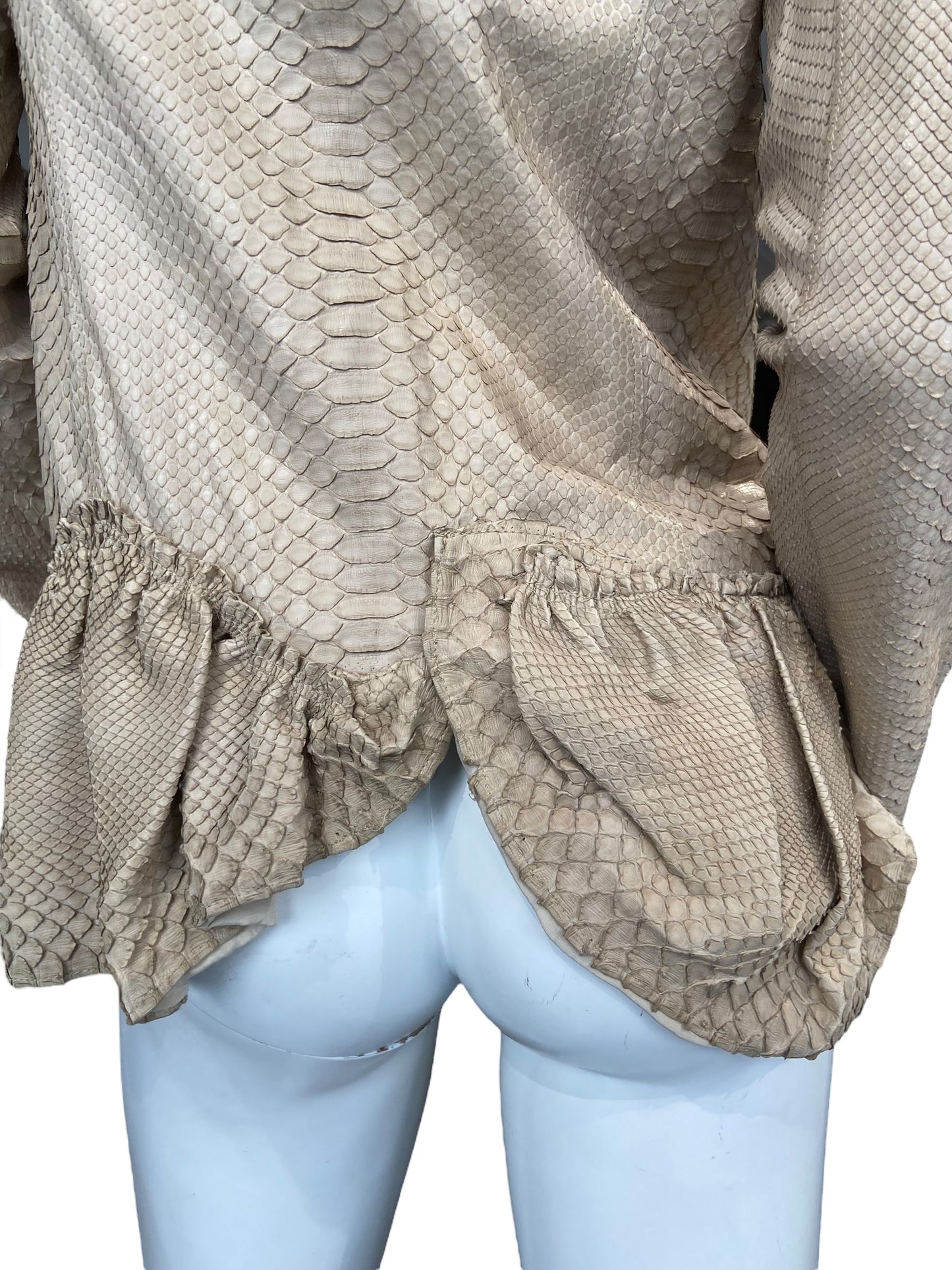 SUSAN STRASSER PYTHON LEATHER JACKET