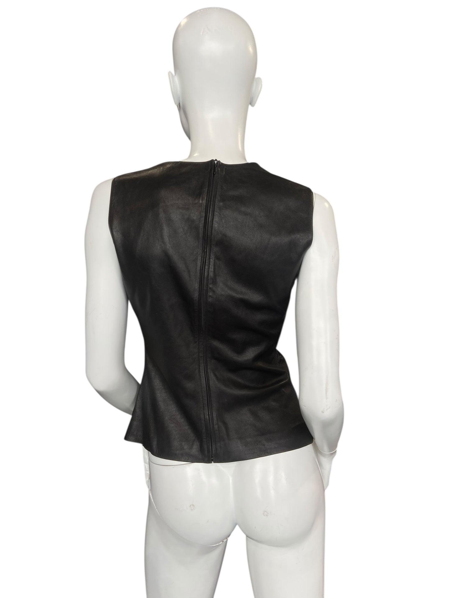 PLEIN SUD LEATHER TOP