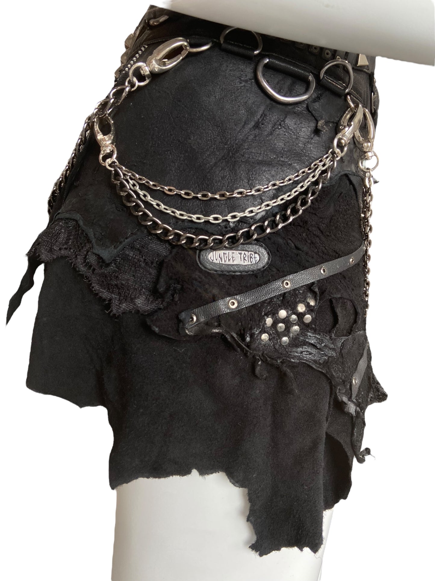 VINTAGE LEATHER MINI SKIRT