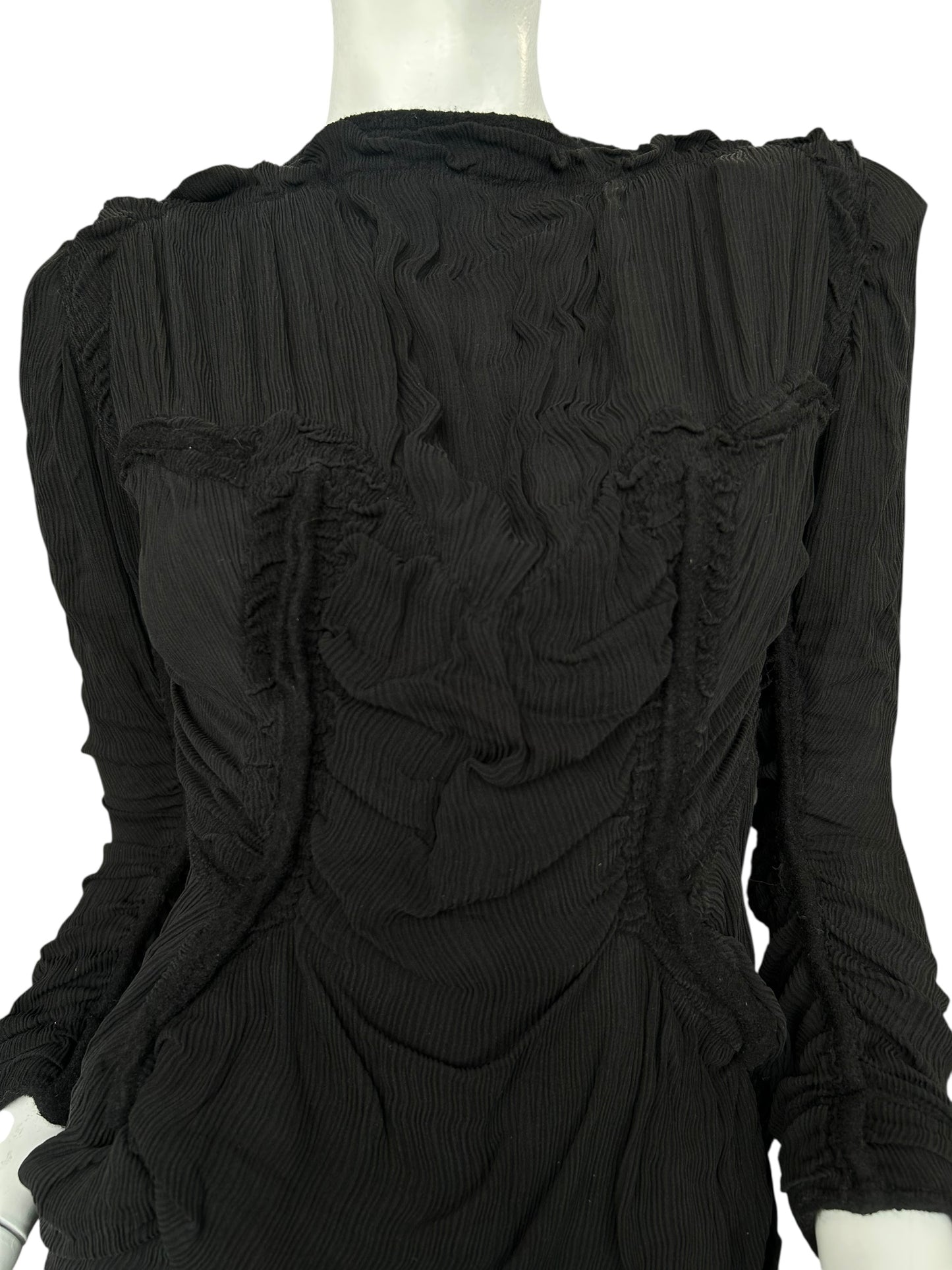 VIVIENNE WESTWOOD BLACK RUCHED DRESS