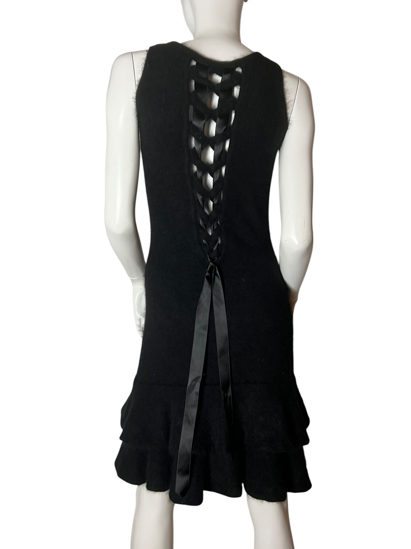 LUISA SPAGNOLI ANGORA LACED UP DRESS