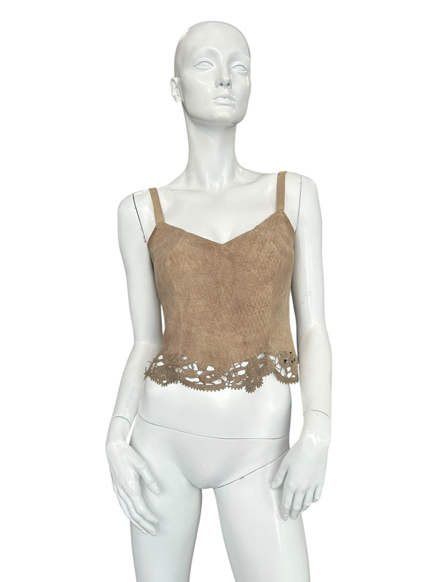MARIELLA BURANI LEATHER CORSET TOP