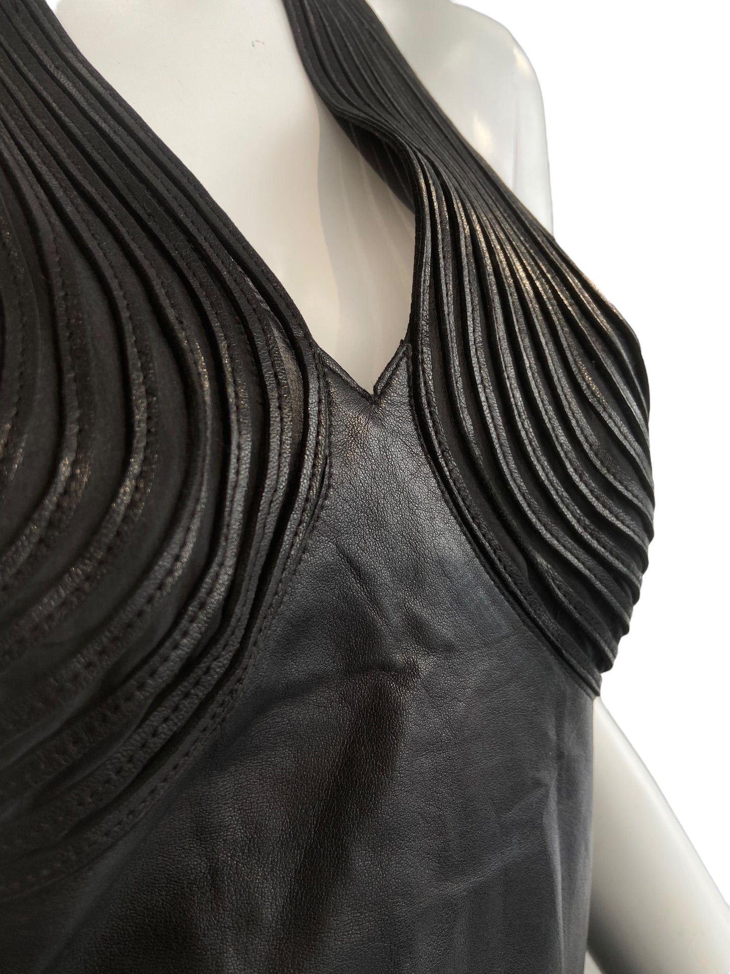 JITROIS LEATHER SILK TOP