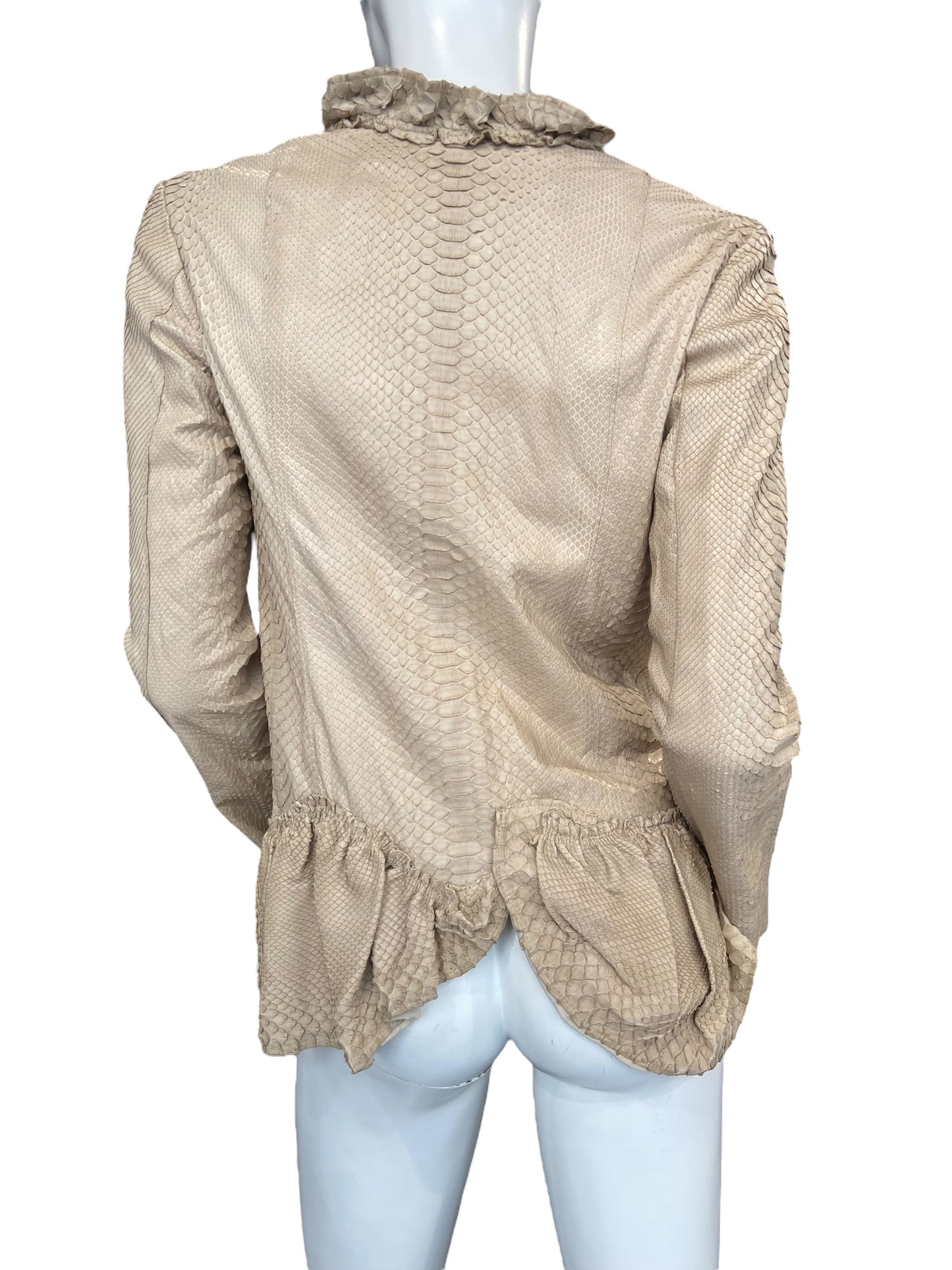 SUSAN STRASSER PYTHON LEATHER JACKET