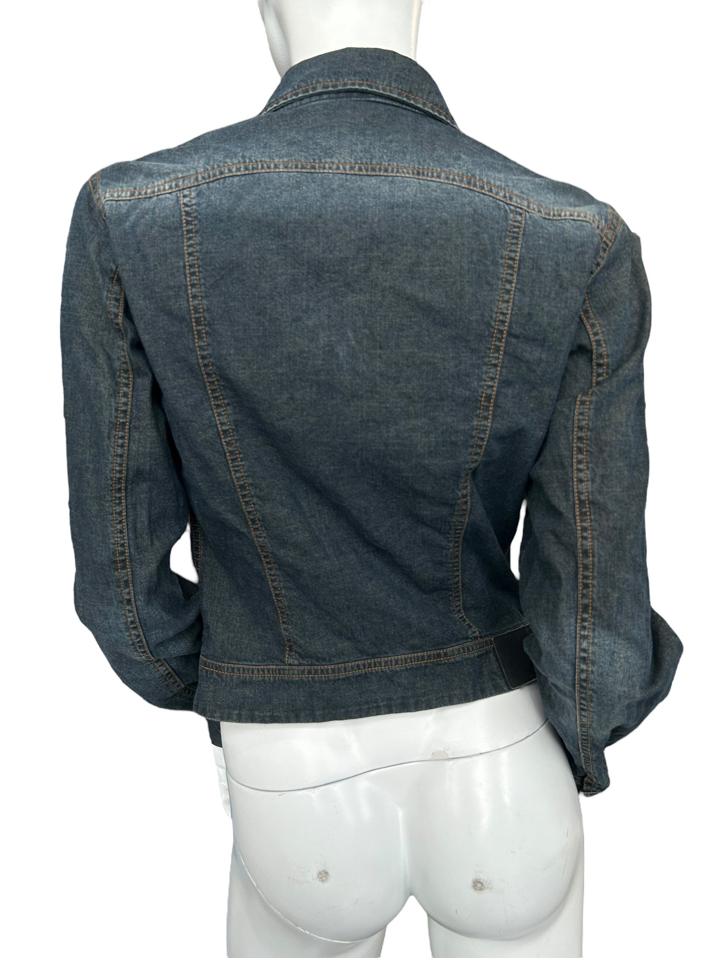 PLEIN SUD DENIM RUCHED JACKET