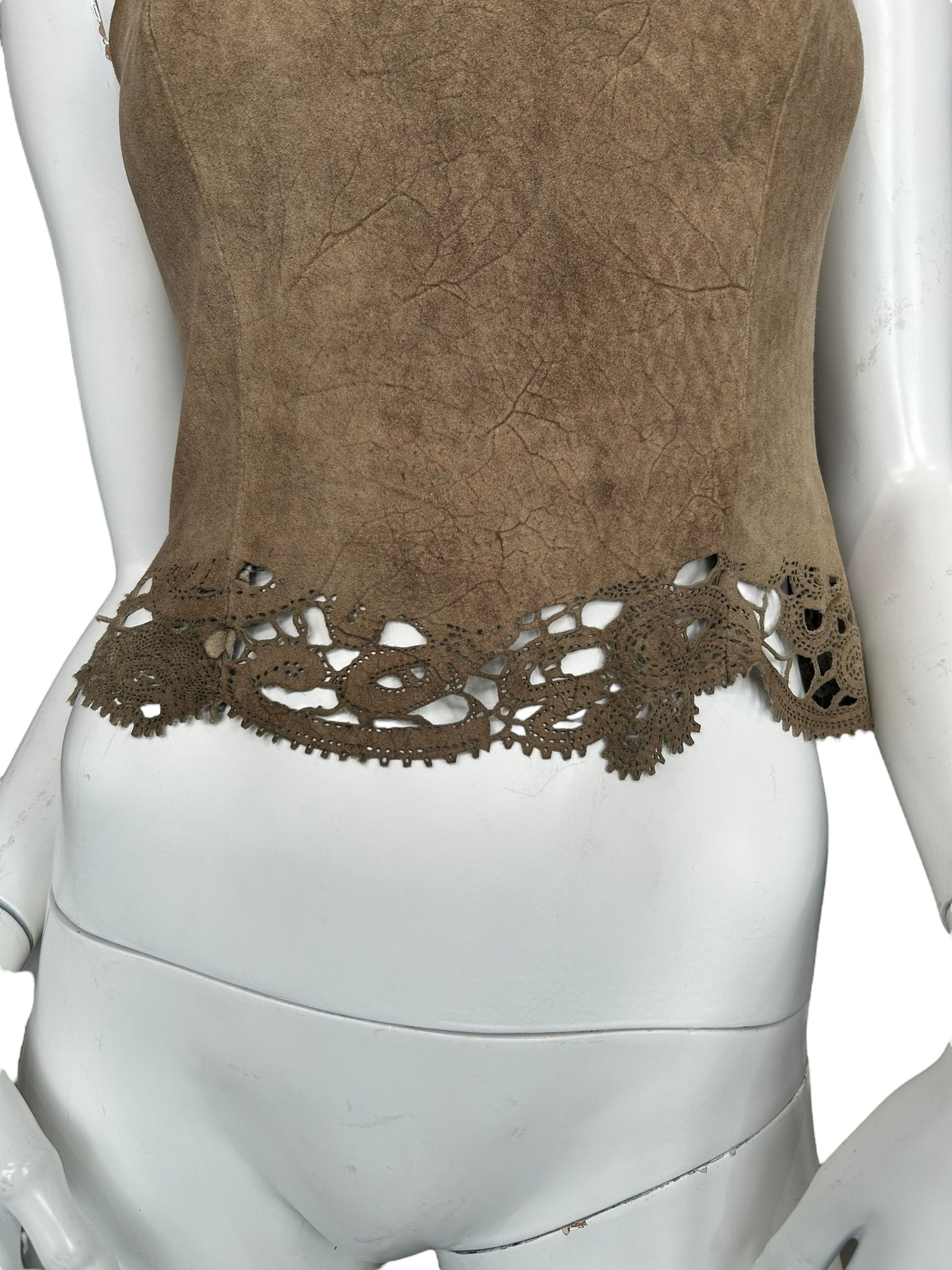 MARIELLA BURANI LEATHER CORSET TOP