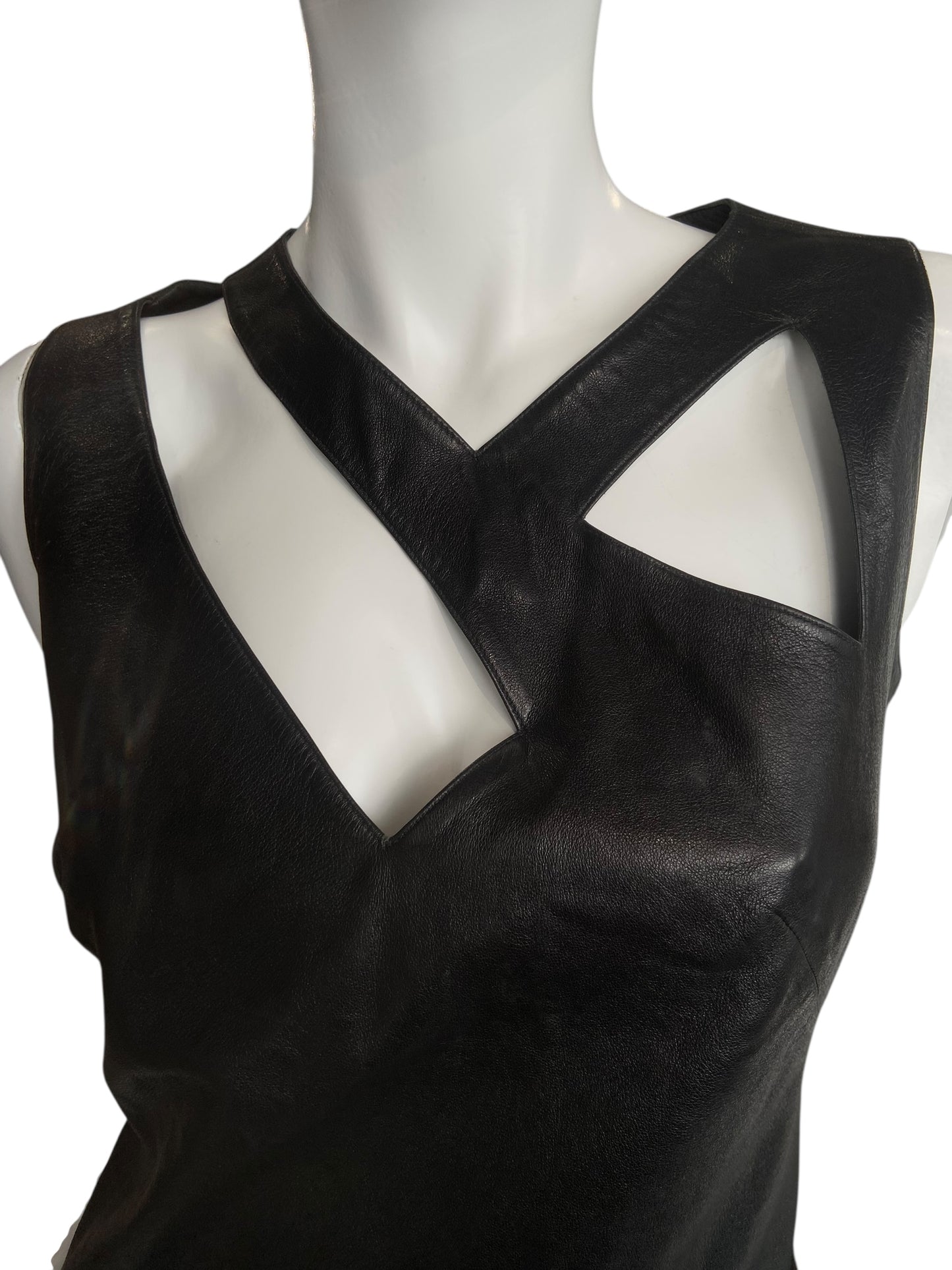 PLEIN SUD LEATHER TOP