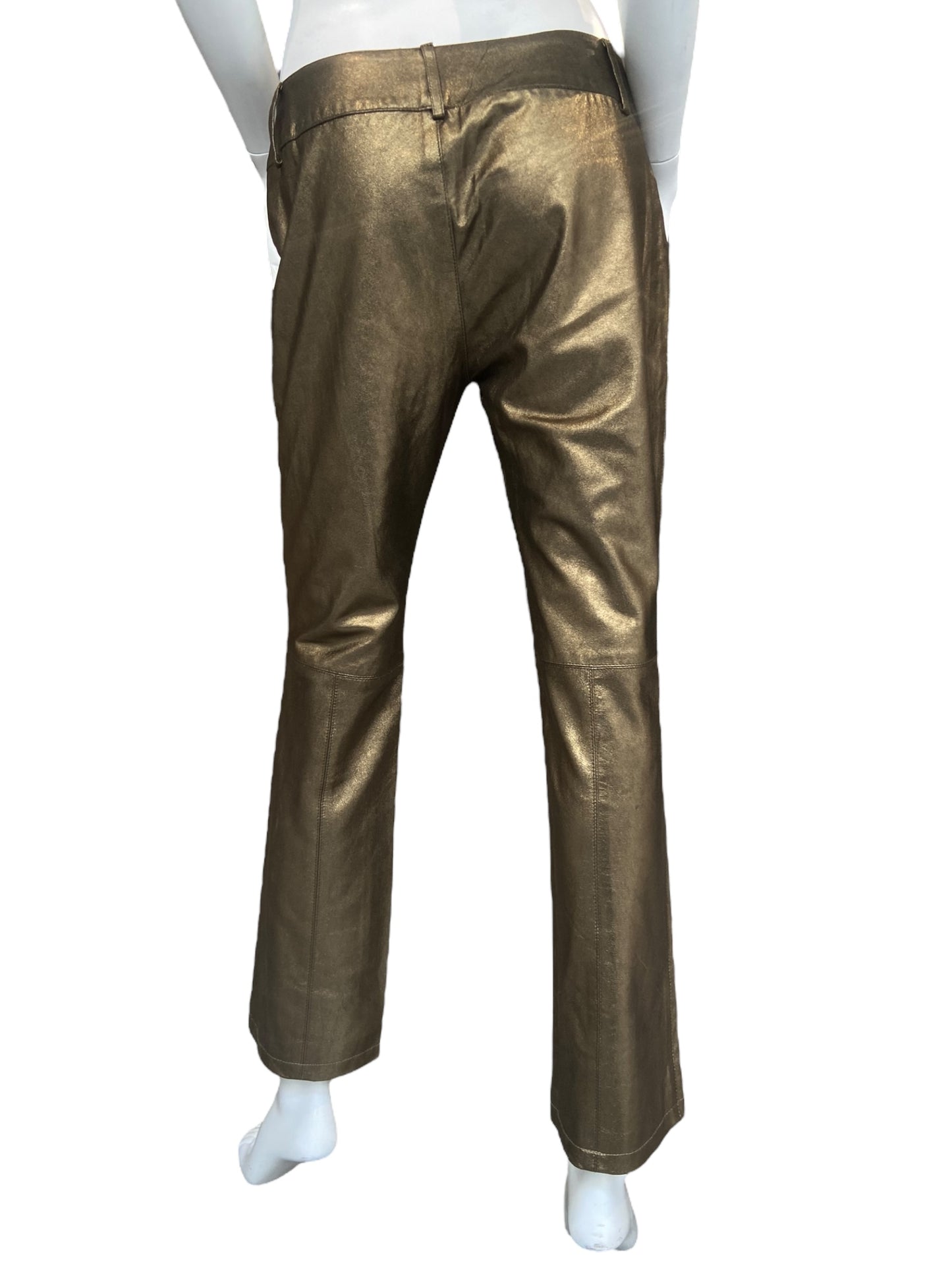 PLEIN SUD METALLIC GOLD PANTS