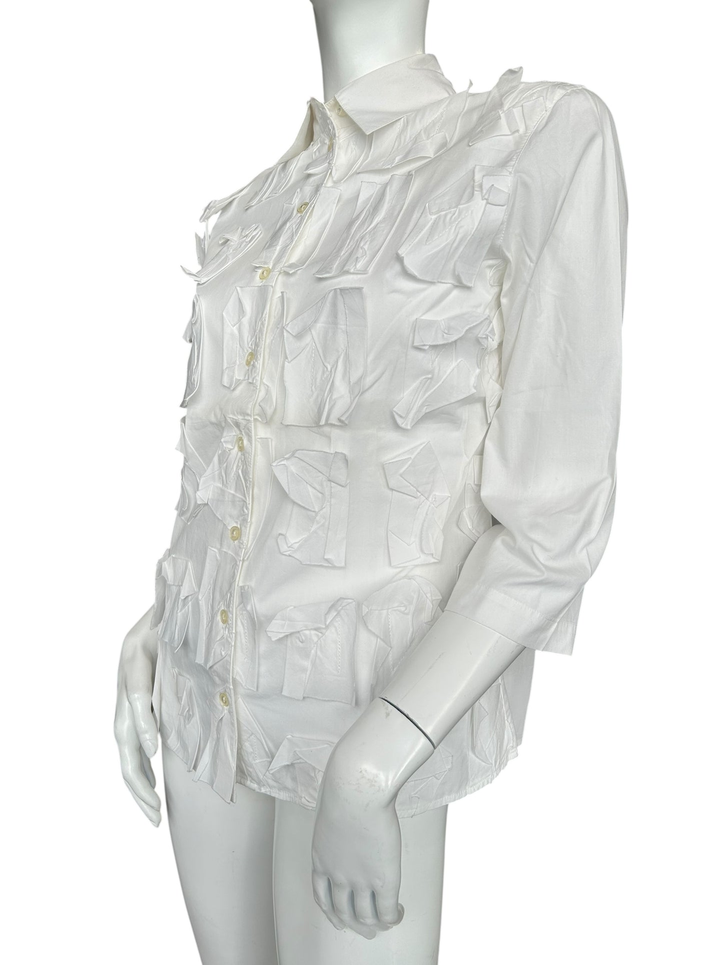 ANNE FONTAINE PATCHED UP COTTON SHIRT