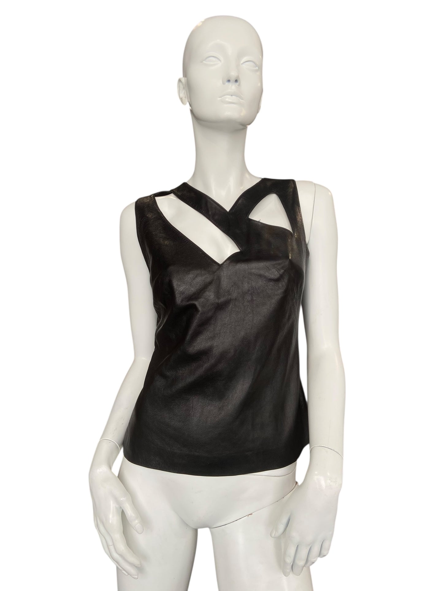 PLEIN SUD LEATHER TOP