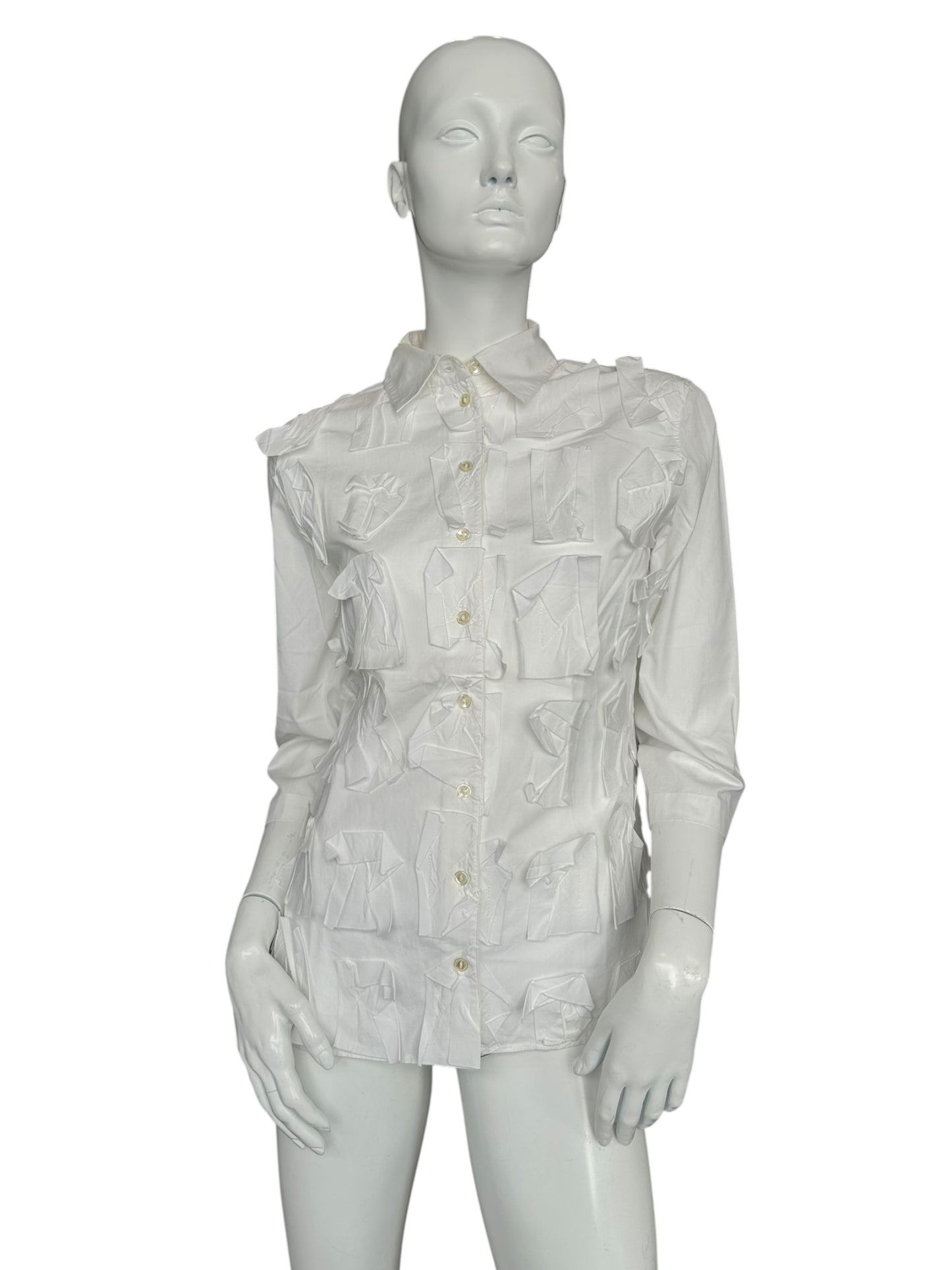 ANNE FONTAINE PATCHED UP COTTON SHIRT