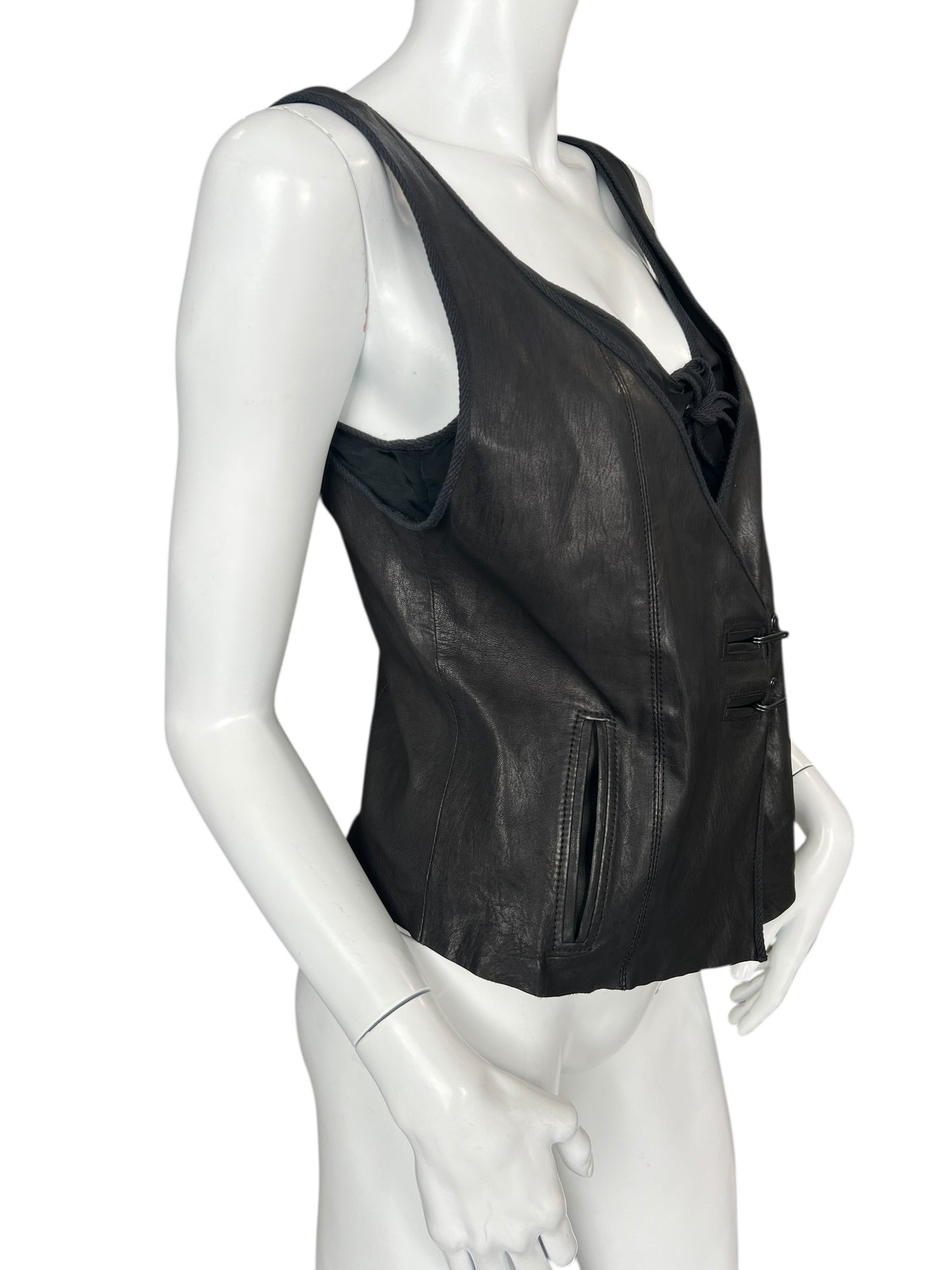 PLEIN SUD LEATHER VEST