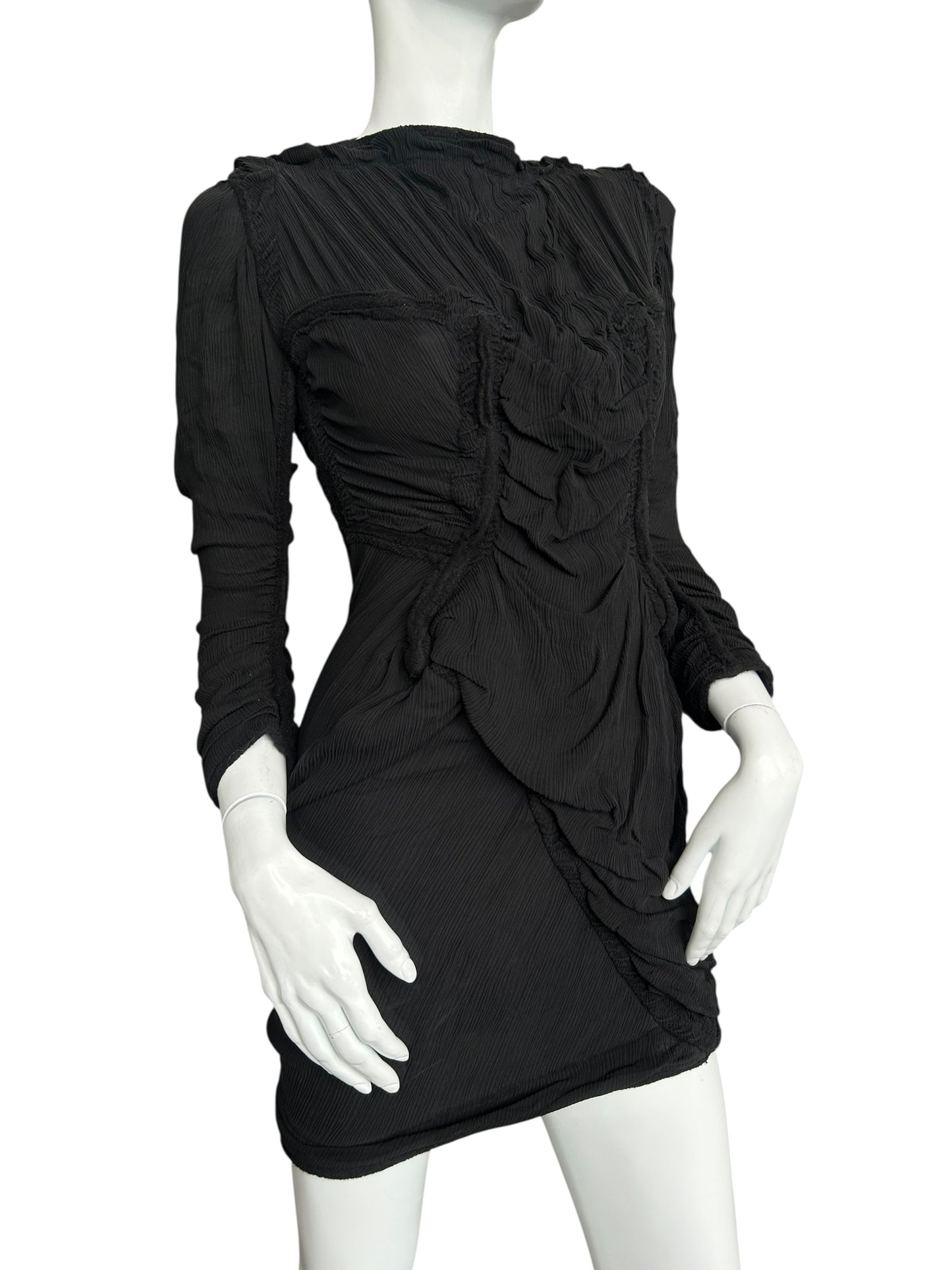 VIVIENNE WESTWOOD BLACK RUCHED DRESS