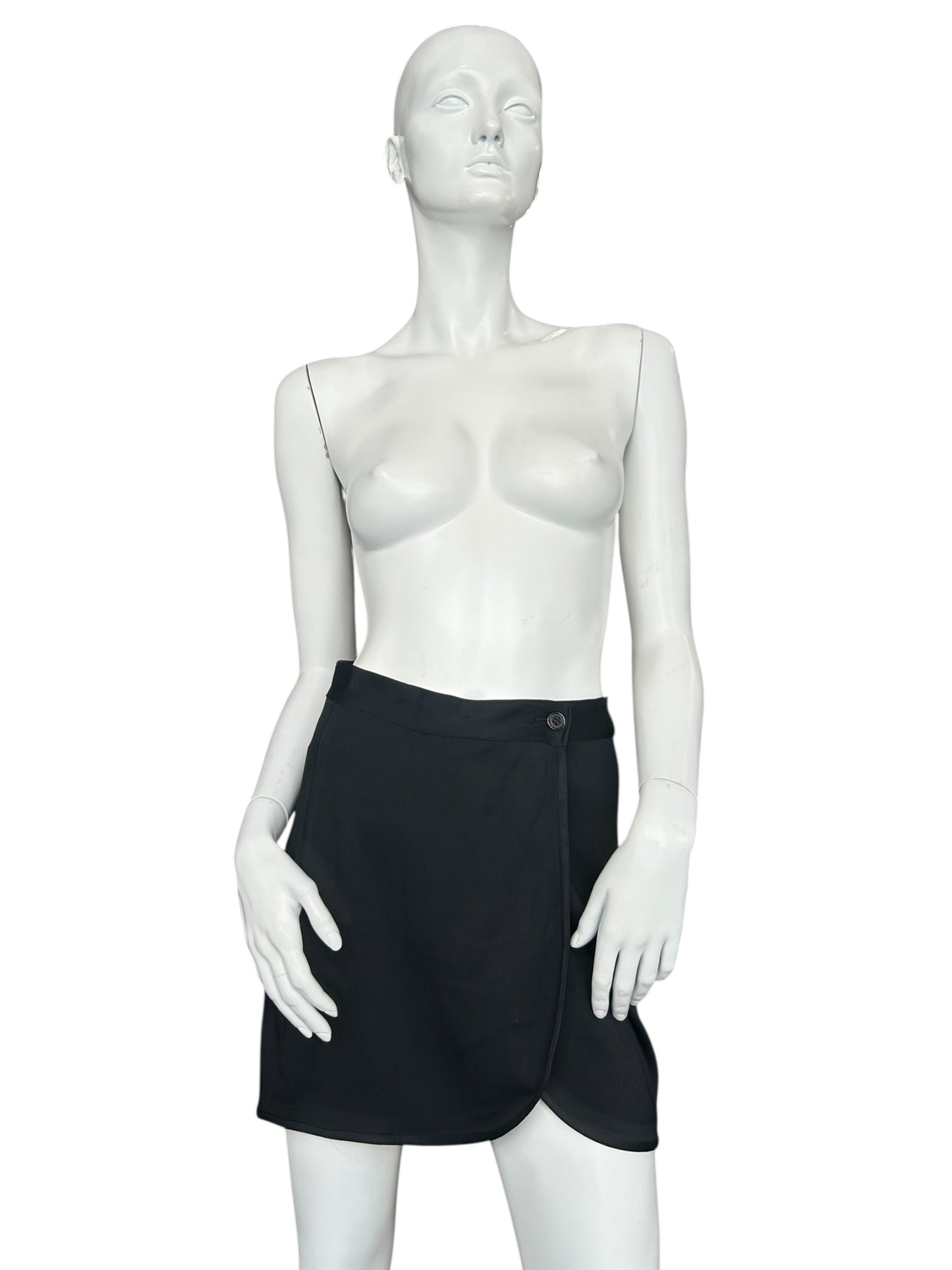 JEAN PAUL GAULTIER BLACK WRAP UP MINI SKIRT
