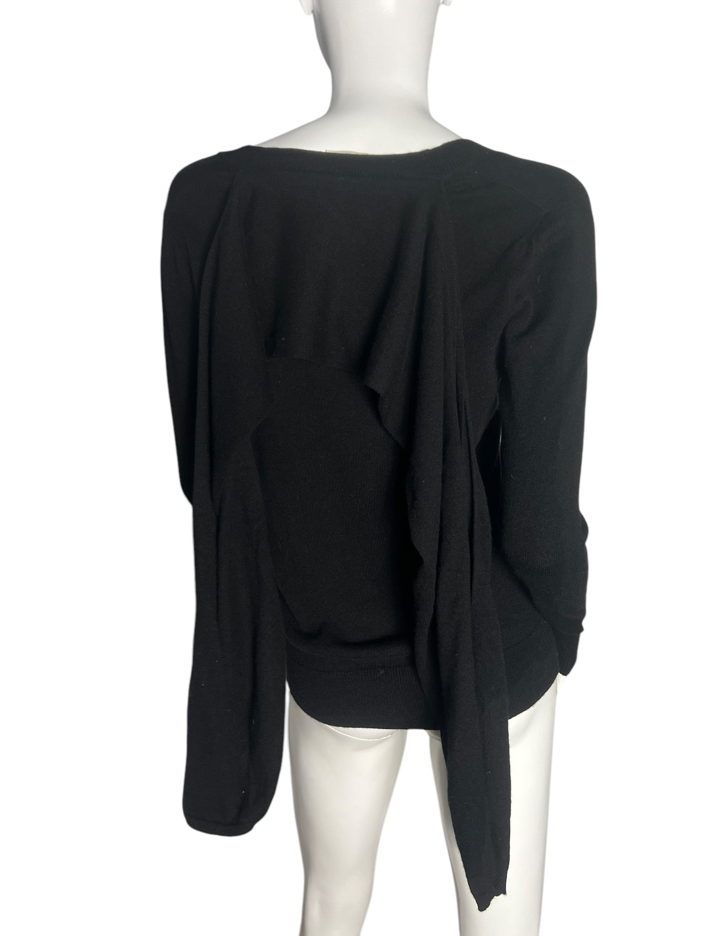 ALEXANDER MCQUEEN CASHMERE SCARF NECK PULLOVER